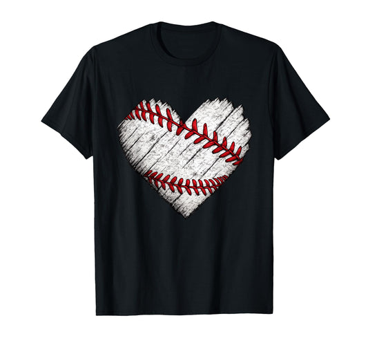 Baseball Heart Game Day Love T-Shirt - Trendy Graphic Unisex - T-Shirt, Sweatshirt, Hoodie