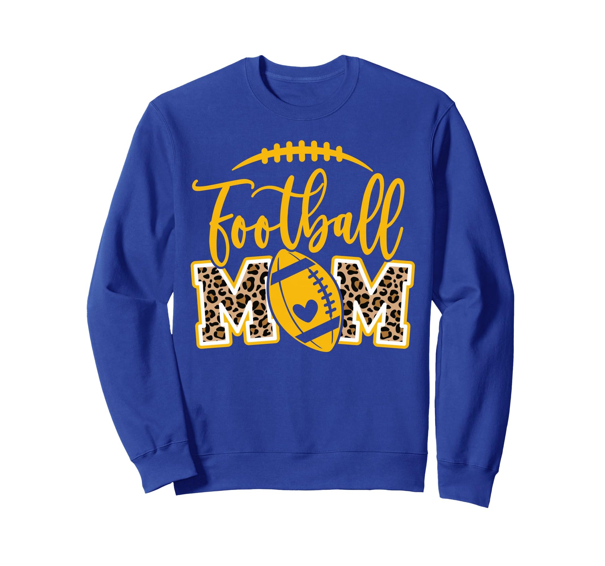Leopard Royal Blue And Yellow High Sweatshirt - Novelty Apparel Unisex - T-Shirt, Sweatshirt, Hoodie