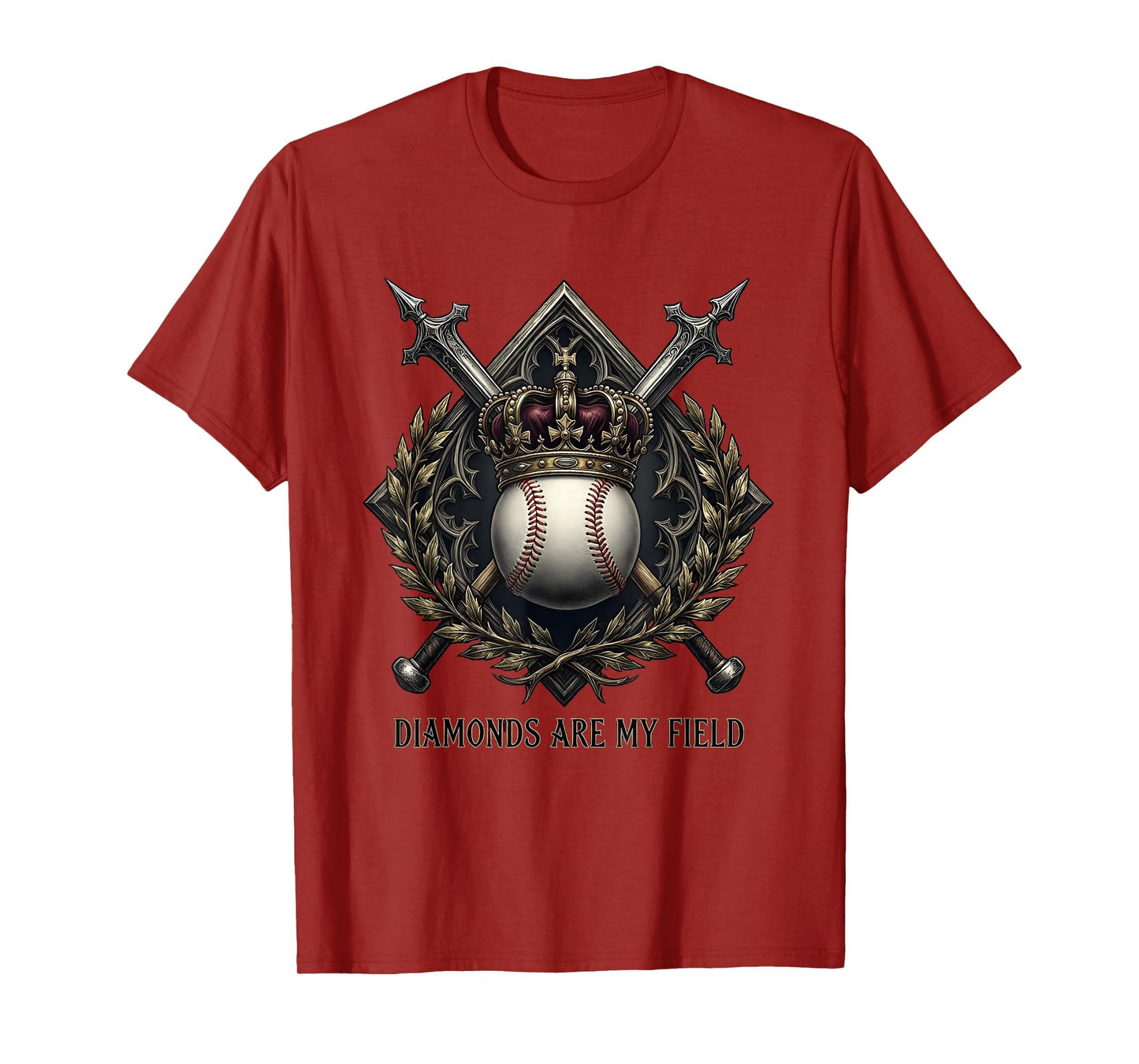 Diamonds Are My Field Baseball Drip T-Shirt - Unique Graphic Men Women - T-Shirt, Sweatshirt, Hoodie