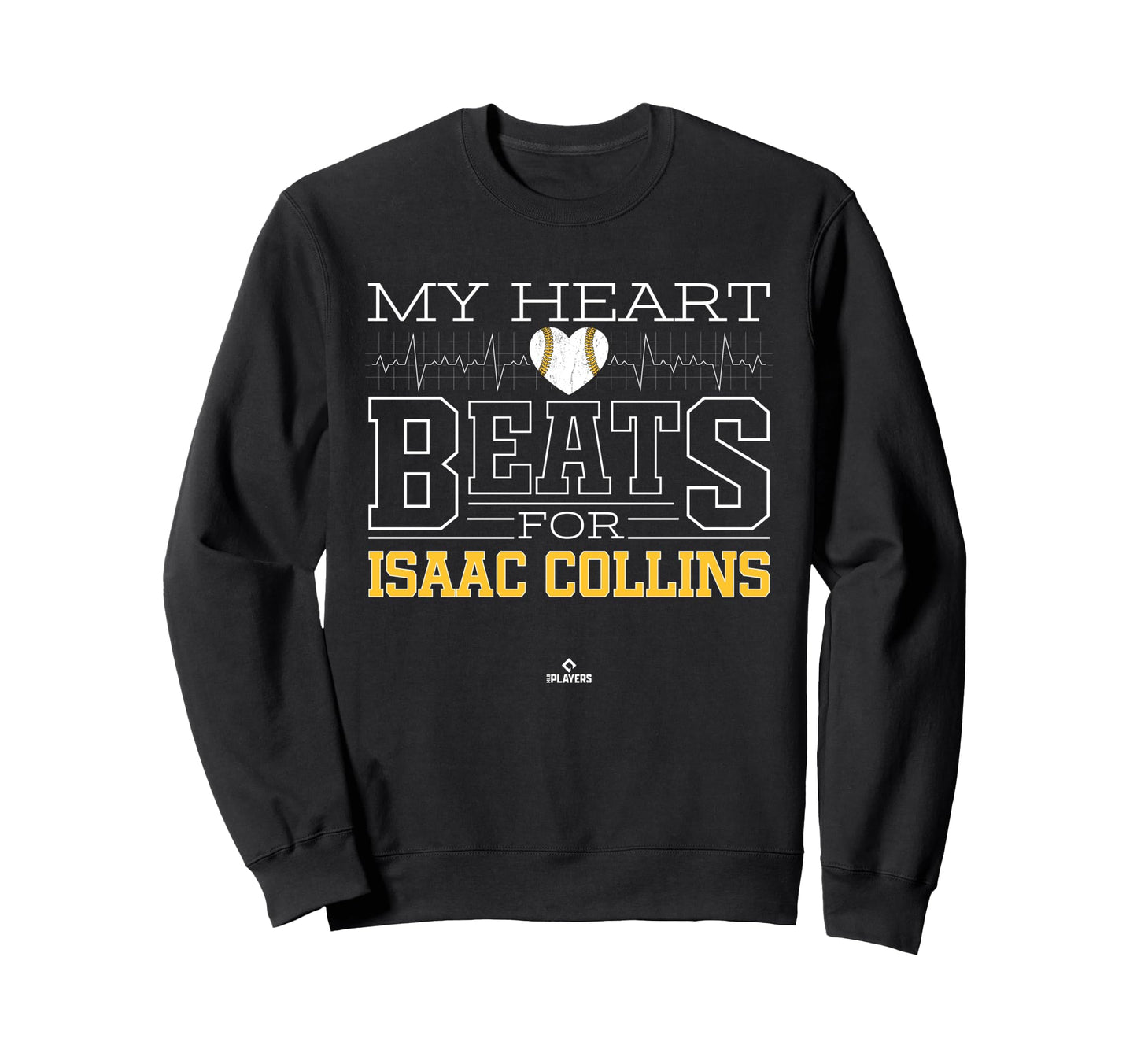 My Heart Beats Isaac Collins Sweatshirt - Minimalist Print for Adults - T-Shirt, Sweatshirt, Hoodie