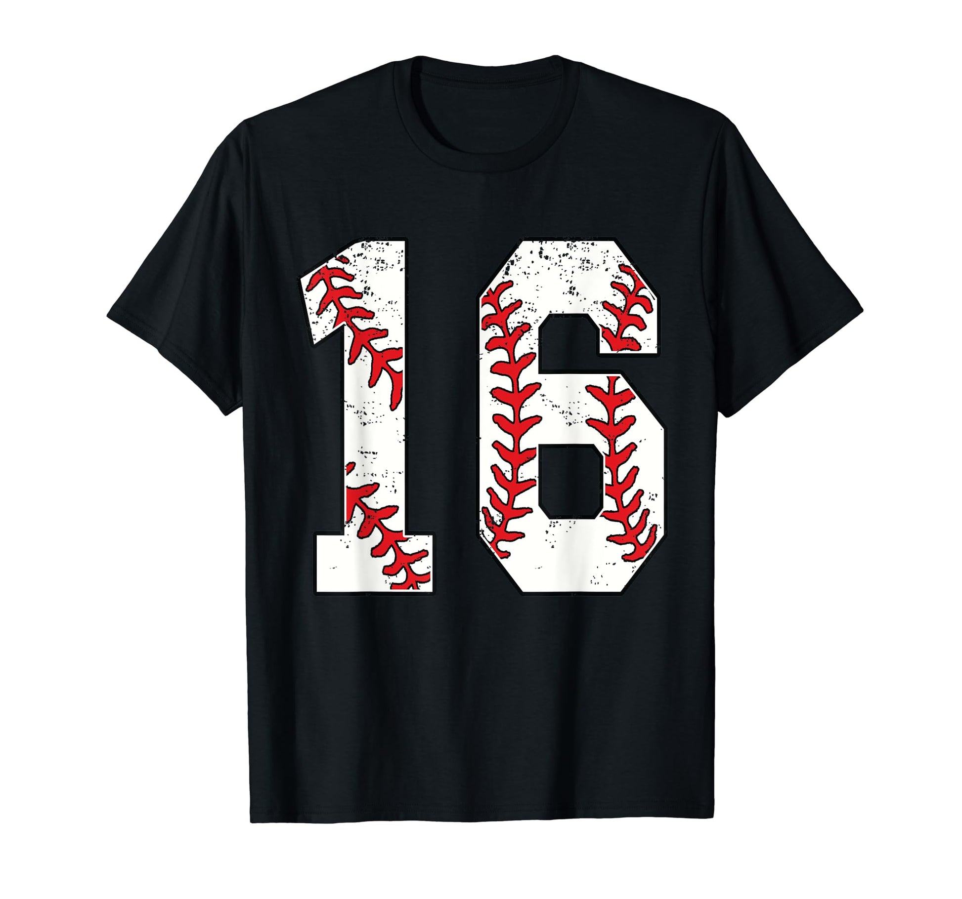 Number 16 Baseball 16 Jersey Number T-Shirt - Graphic Print for Adults - T-Shirt, Sweatshirt, Hoodie