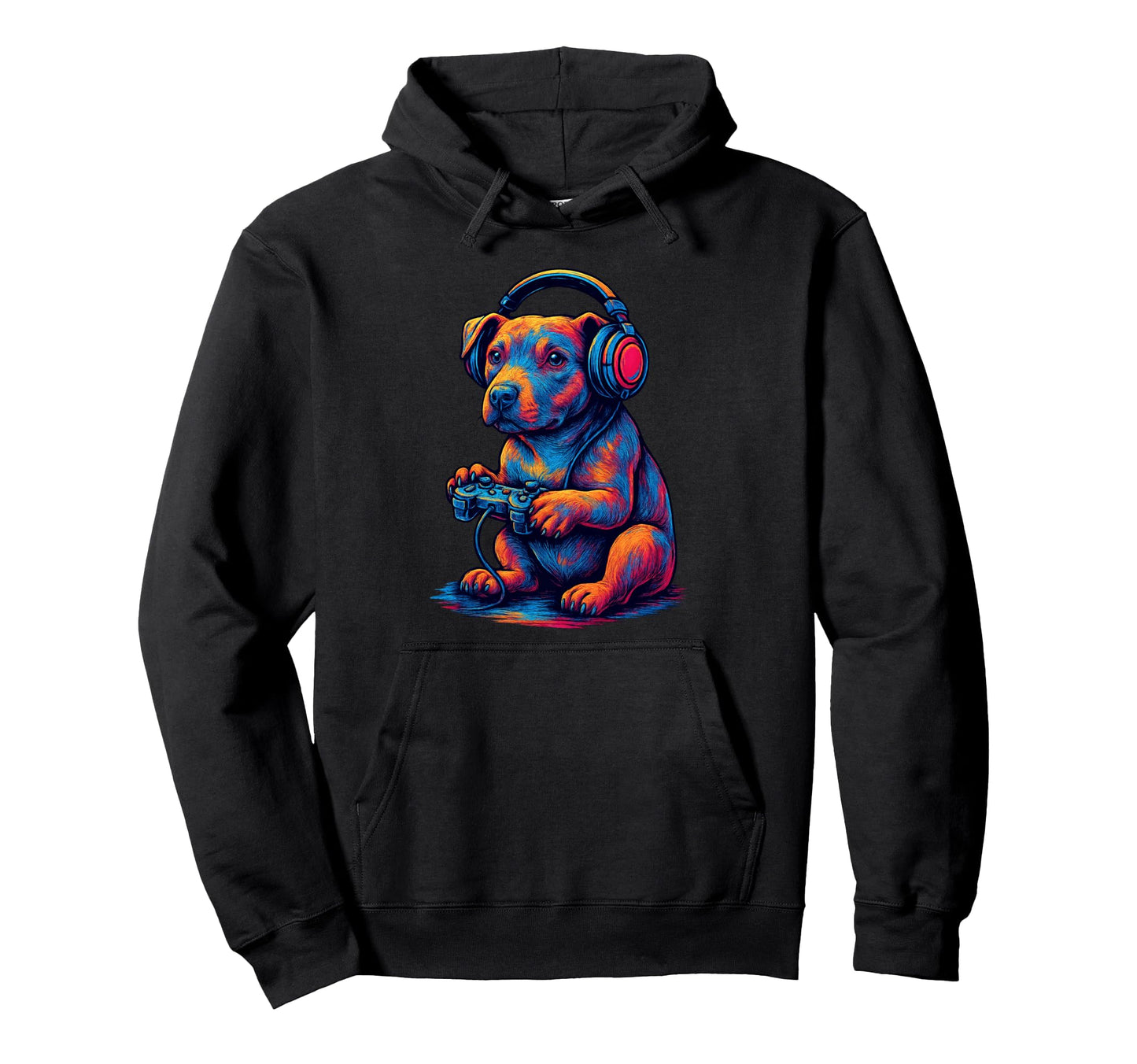 Pit Bull Gamer Gaming Dog Lover Hoodie - Streetwear Style Unisex - T-Shirt, Sweatshirt, Hoodie