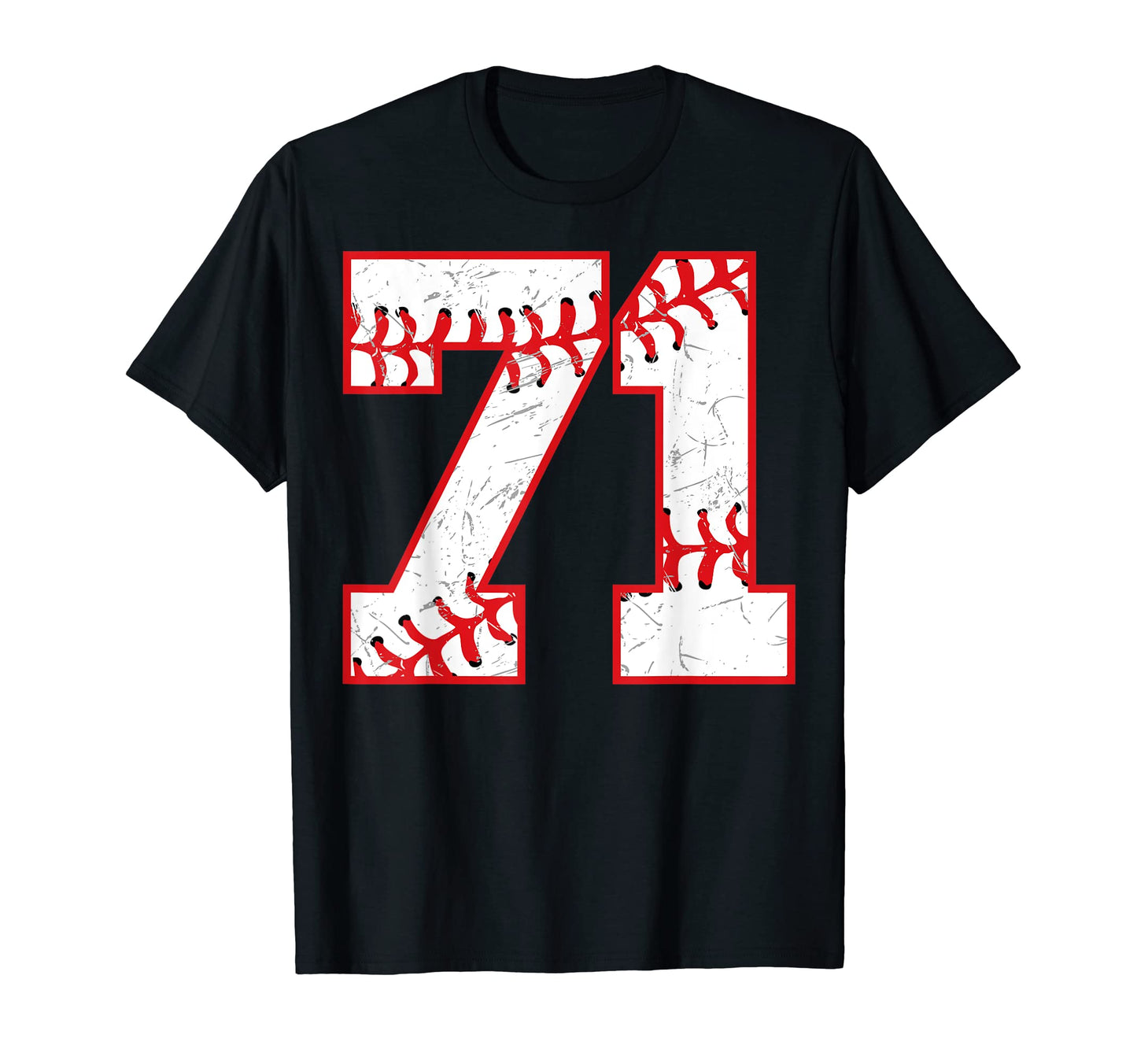 71 Birthday Baseball Theme Bday T-Shirt - Casual Everyday Wear for Adults - T-Shirt, Sweatshirt, Hoodie
