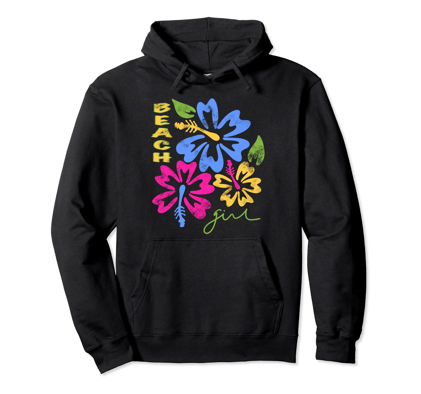 Millennial Kitsch Hawaiian Hibiscus Hoodie - Minimalist Print Men Women - T-Shirt, Sweatshirt, Hoodie