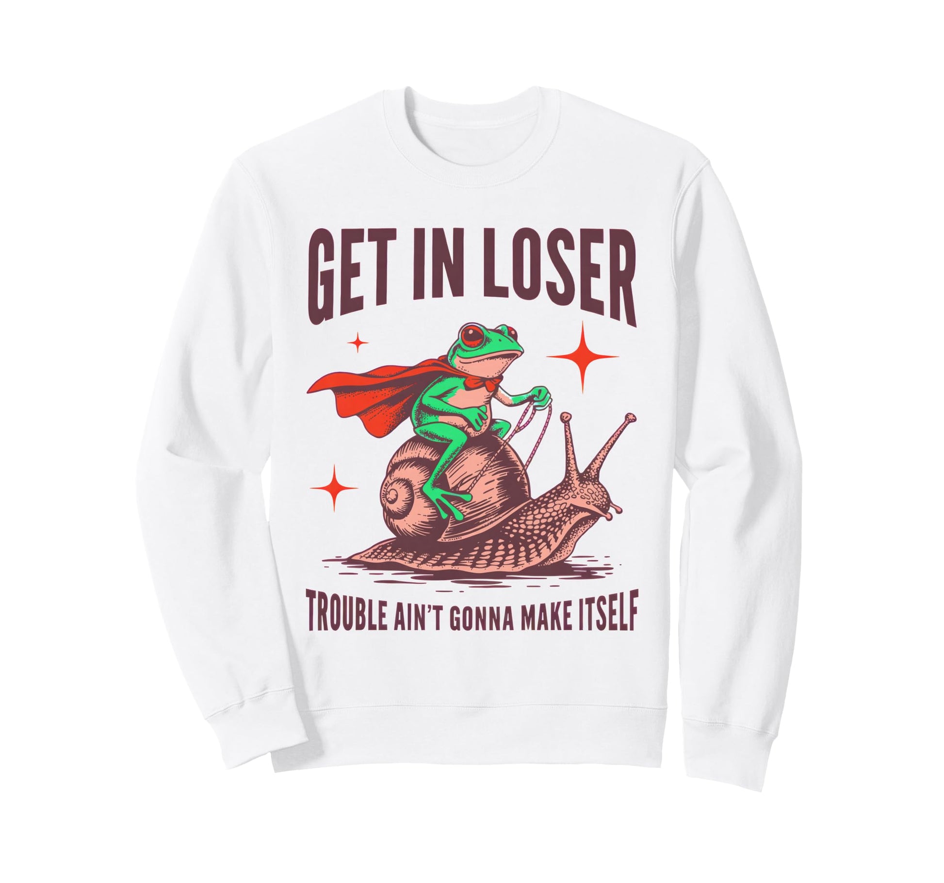 Get Loser Trouble Aint Gonna Sweatshirt - Aesthetic Graphic for Adults - T-Shirt, Sweatshirt, Hoodie