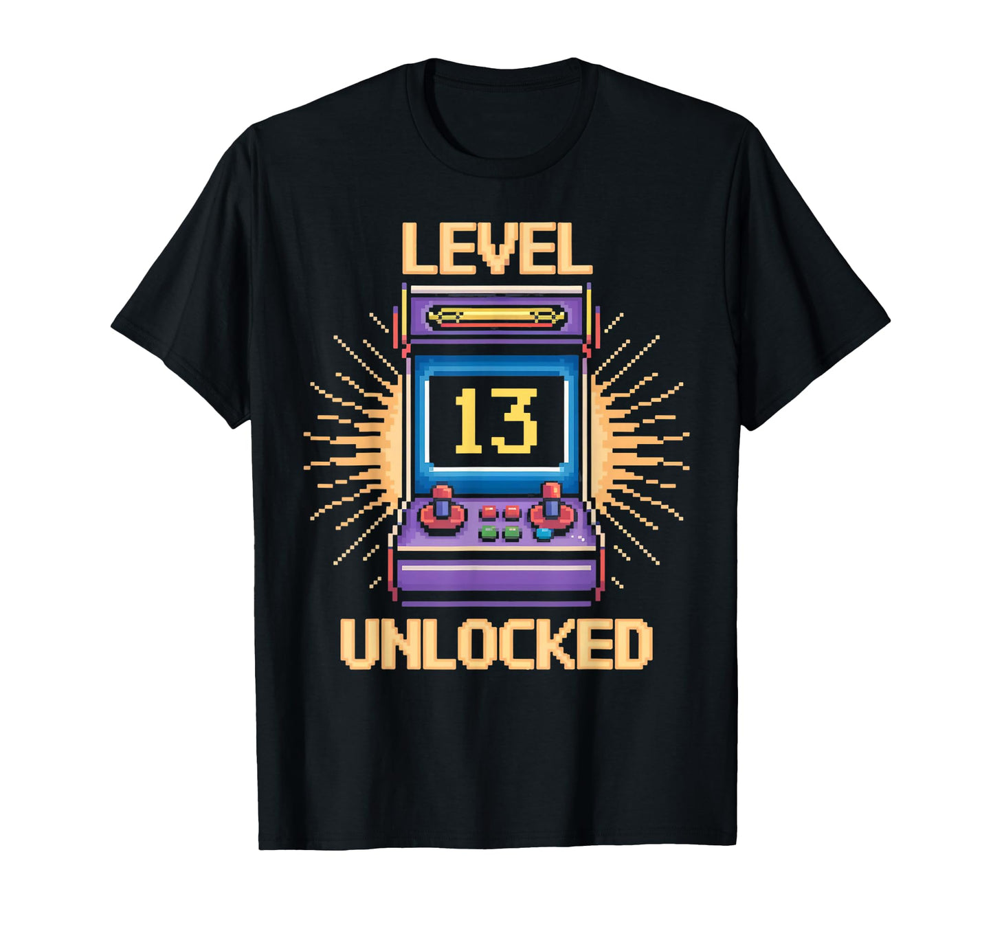 Level 13 Unlock Birthday Gamer 13 Year T-Shirt - Graphic Print for Adults - T-Shirt, Sweatshirt, Hoodie