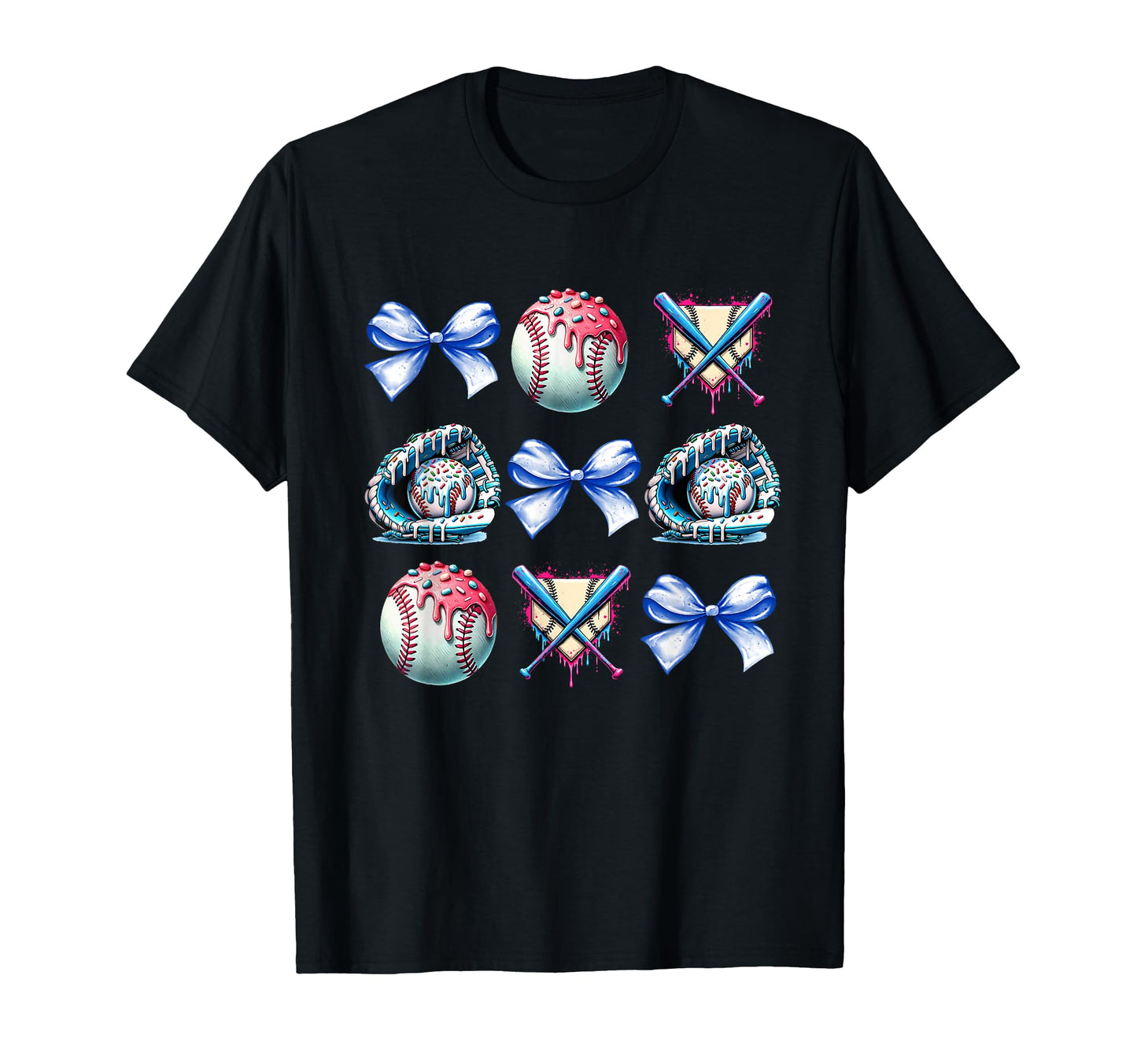 Sweet Baseball Lover Ice Cream Blue T-Shirt - Minimalist Print Unisex - T-Shirt, Sweatshirt, Hoodie