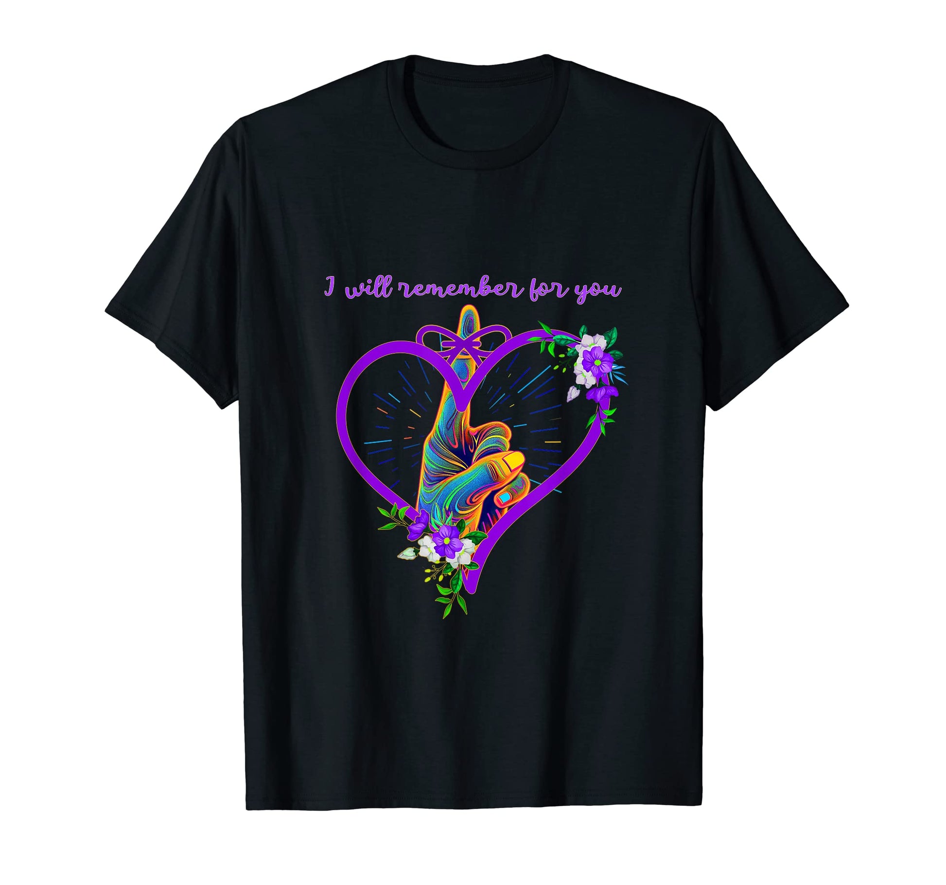 Alzheimers Awareness 60S 70S T-Shirt - Custom Art Print for Adults - T-Shirt, Sweatshirt, Hoodie