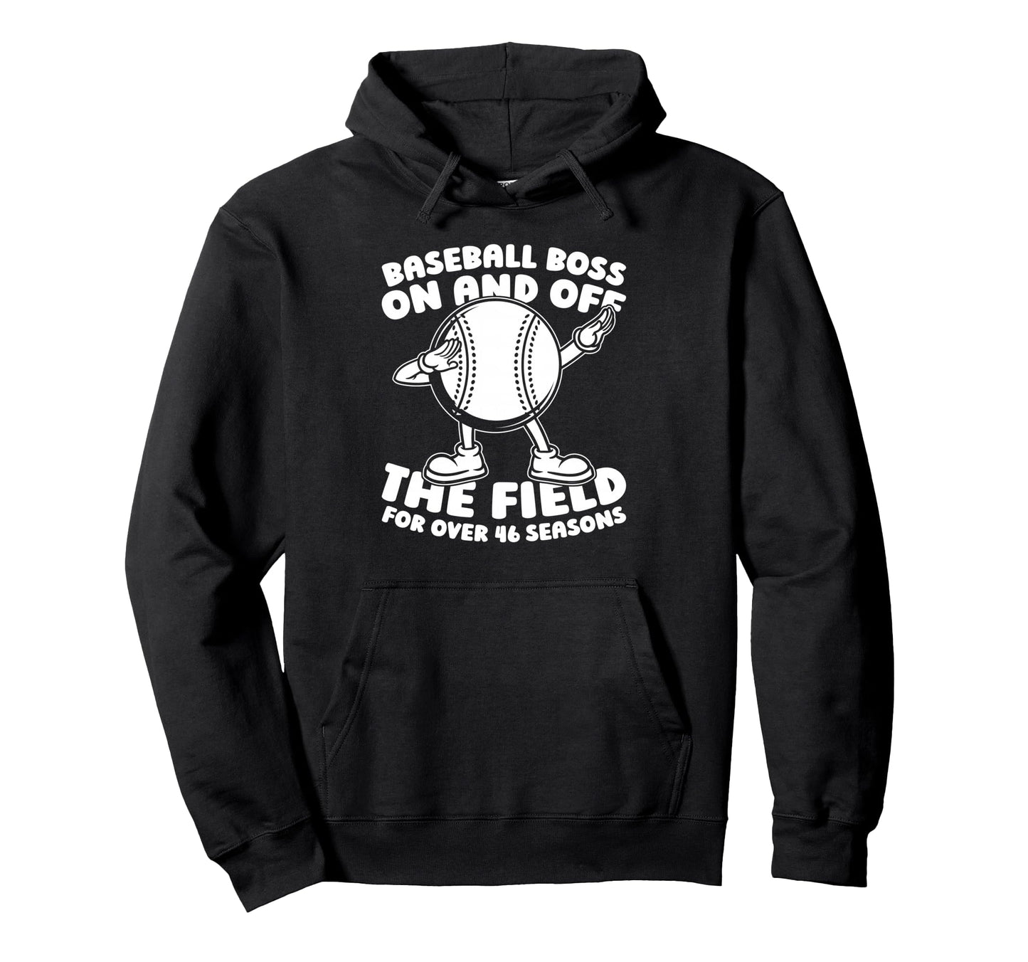 46 Years Old Baseballer Player Sport Hoodie - Graphic Print for Adults - T-Shirt, Sweatshirt, Hoodie