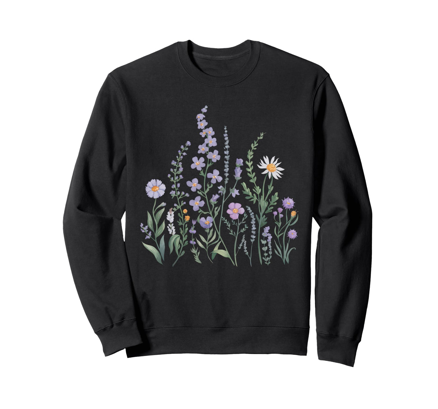 Floral Boho Wildflower Botanical Sweatshirt - Aesthetic Graphic Men Women - T-Shirt, Sweatshirt, Hoodie