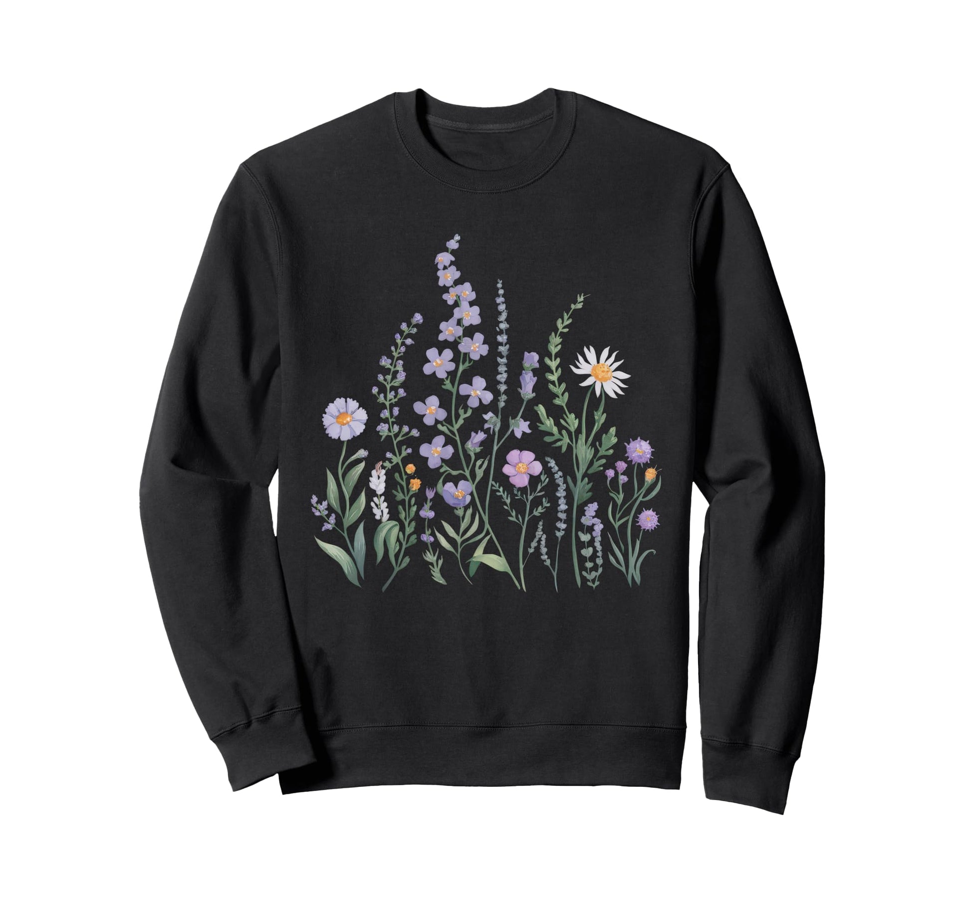 Floral Boho Wildflower Botanical Sweatshirt - Aesthetic Graphic Men Women - T-Shirt, Sweatshirt, Hoodie