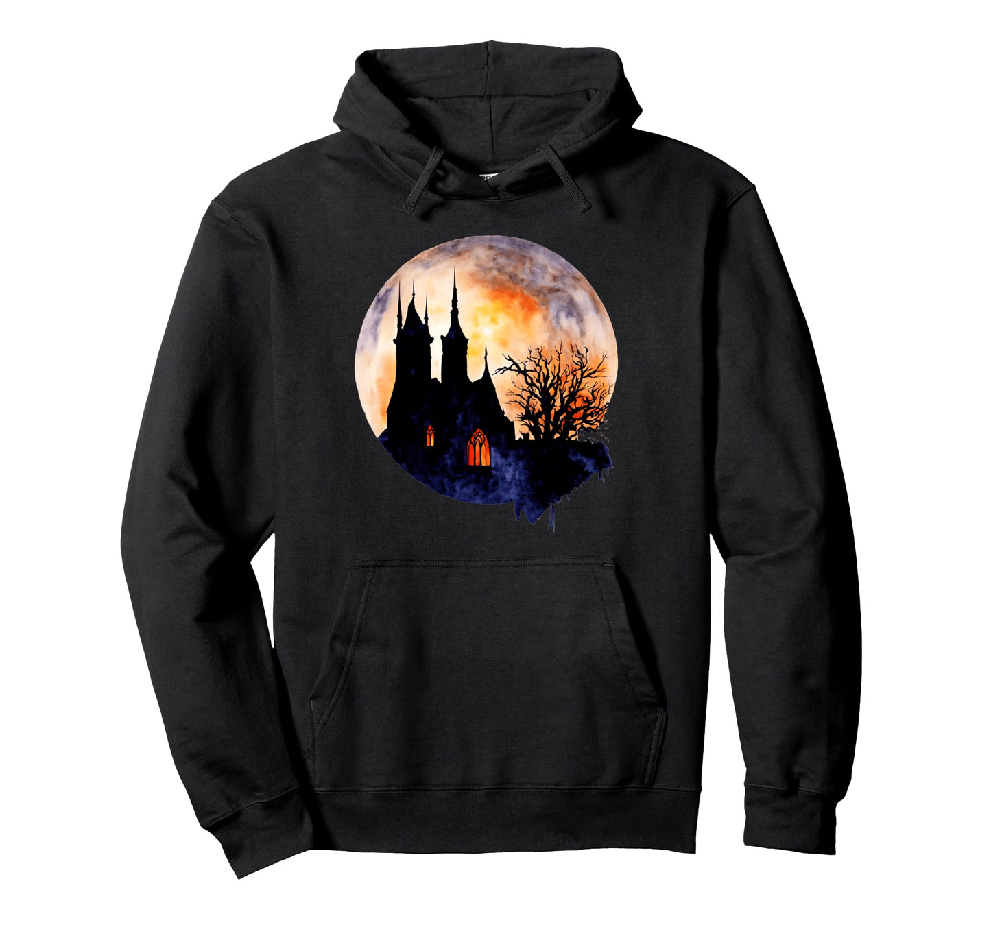 Occult Castle Reaper Art Goths Emo Gothic Hoodie - Graphic Print Unisex - T-Shirt, Sweatshirt, Hoodie