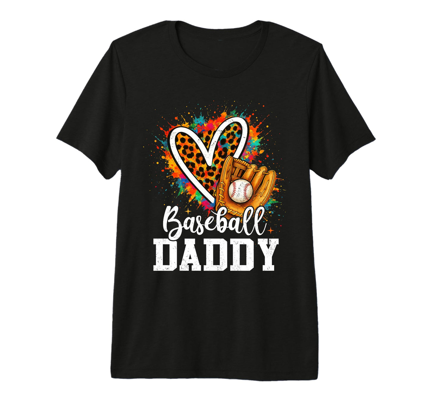 Baseball Daddy Fathers Day Tri Blend T-Shirt - Aesthetic Graphic for Adults - T-Shirt, Sweatshirt, Hoodie