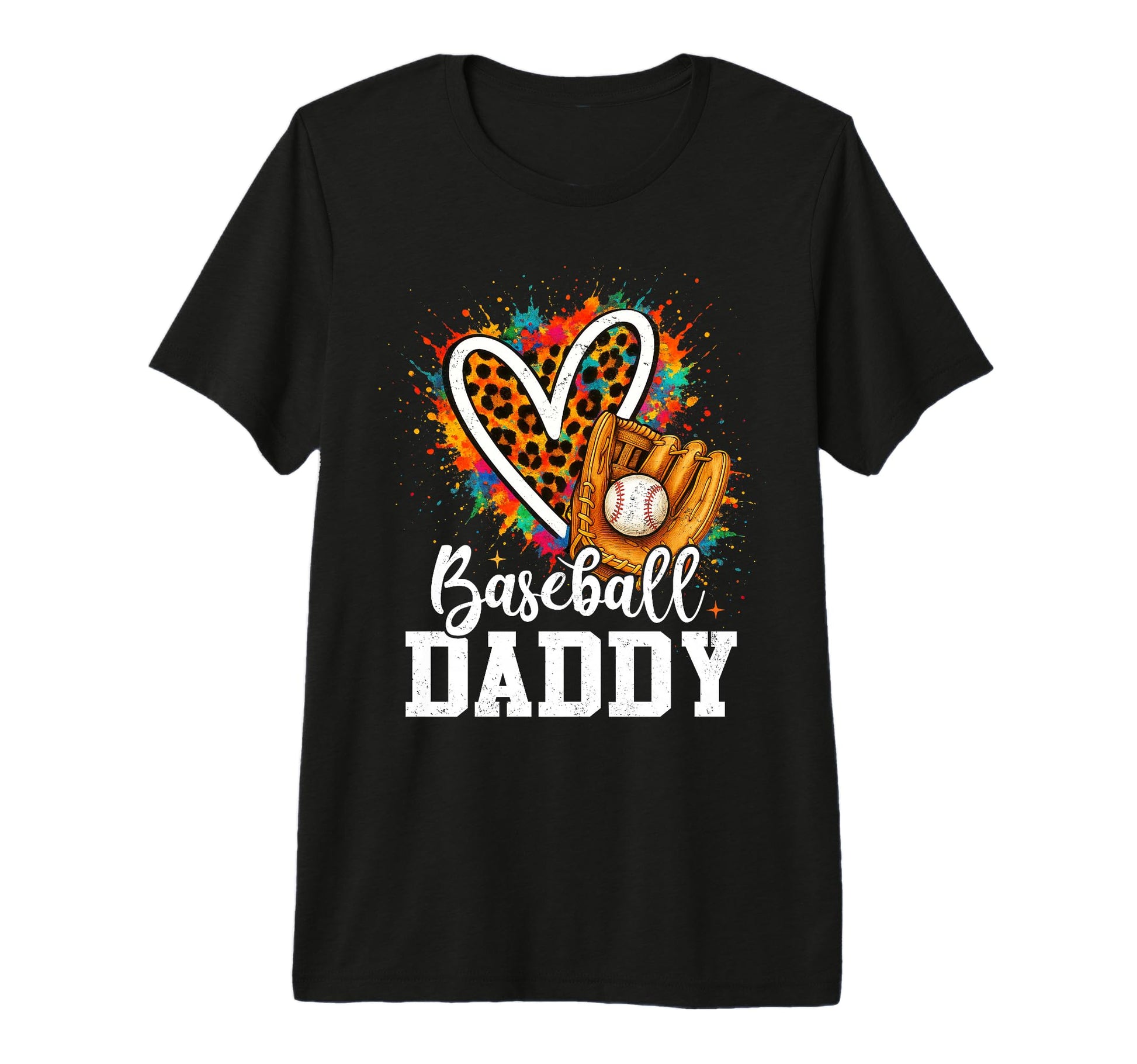 Baseball Daddy Fathers Day Tri Blend T-Shirt - Aesthetic Graphic for Adults - T-Shirt, Sweatshirt, Hoodie
