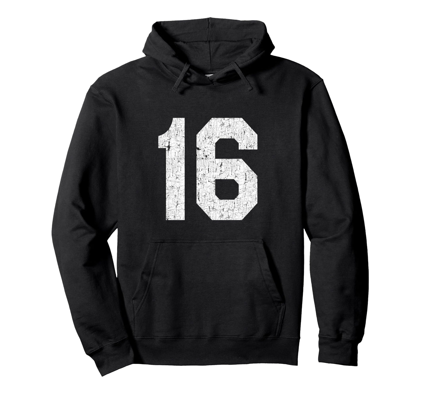 16 Jersey Uniform Varsity Sports Number Hoodie - Trendy Graphic Men Women - T-Shirt, Sweatshirt, Hoodie