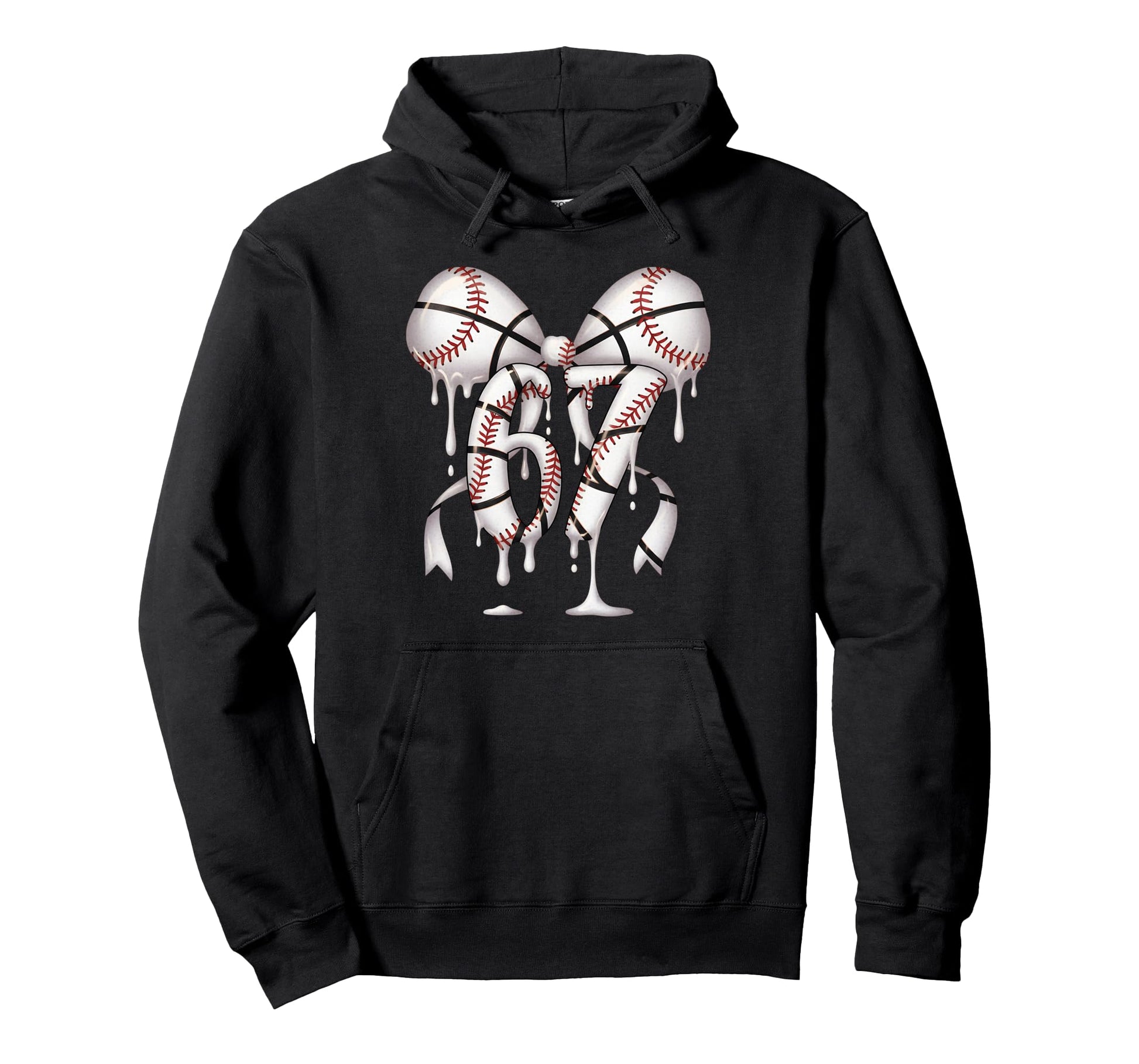 Funny 67 Meme Coquette Bow Hoodie - Casual Everyday Wear for Adults - T-Shirt, Sweatshirt, Hoodie