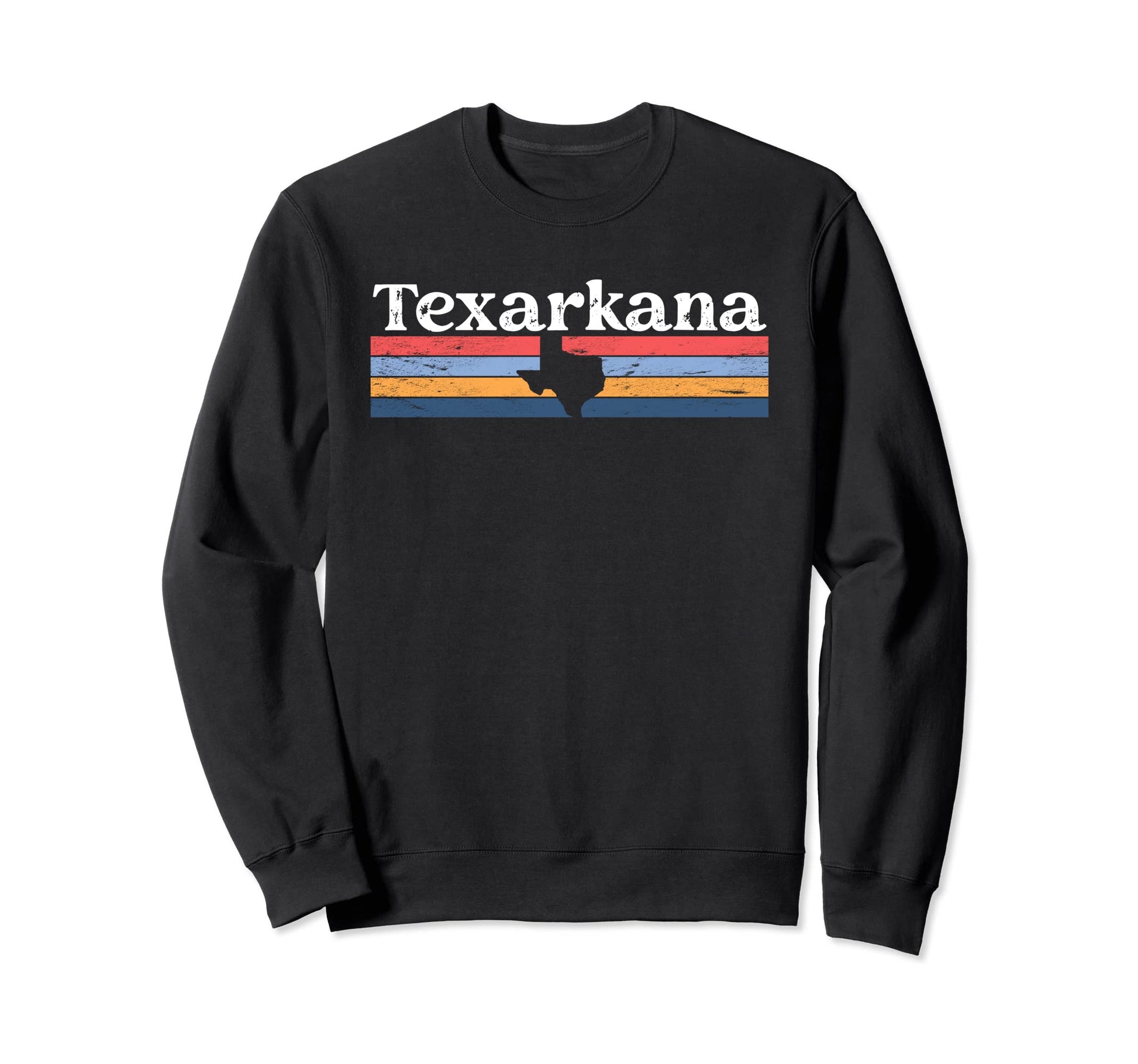 Texarkana Texas Tx Stripes State Sweatshirt - Aesthetic Graphic for Adults - T-Shirt, Sweatshirt, Hoodie