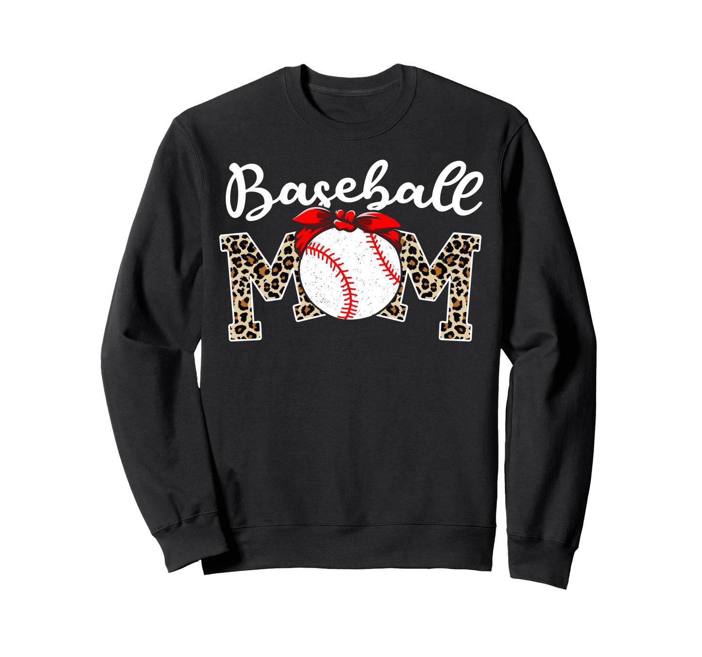 Baseball Mom Gifts Leopard Baseball Sweatshirt - Aesthetic Graphic Unisex - T-Shirt, Sweatshirt, Hoodie