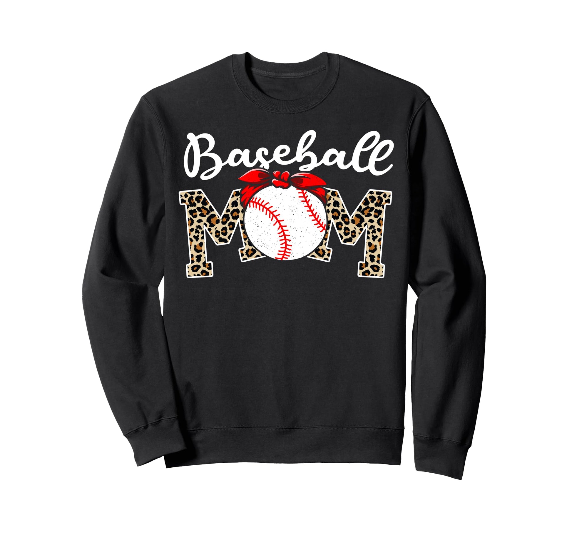 Baseball Mom Gifts Leopard Baseball Sweatshirt - Aesthetic Graphic Unisex - T-Shirt, Sweatshirt, Hoodie