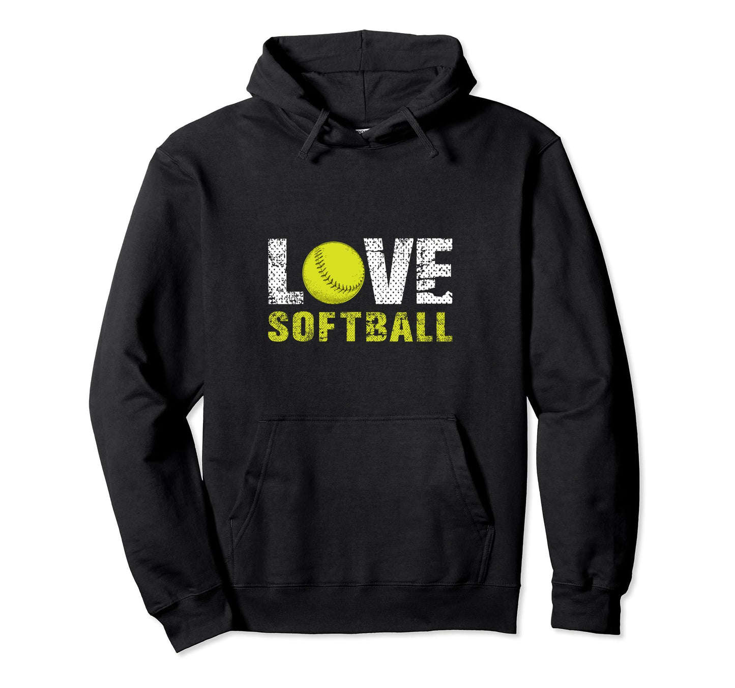 Love Softball Catcher Pitcher Athlete Hoodie - Minimalist Print for Adults - T-Shirt, Sweatshirt, Hoodie