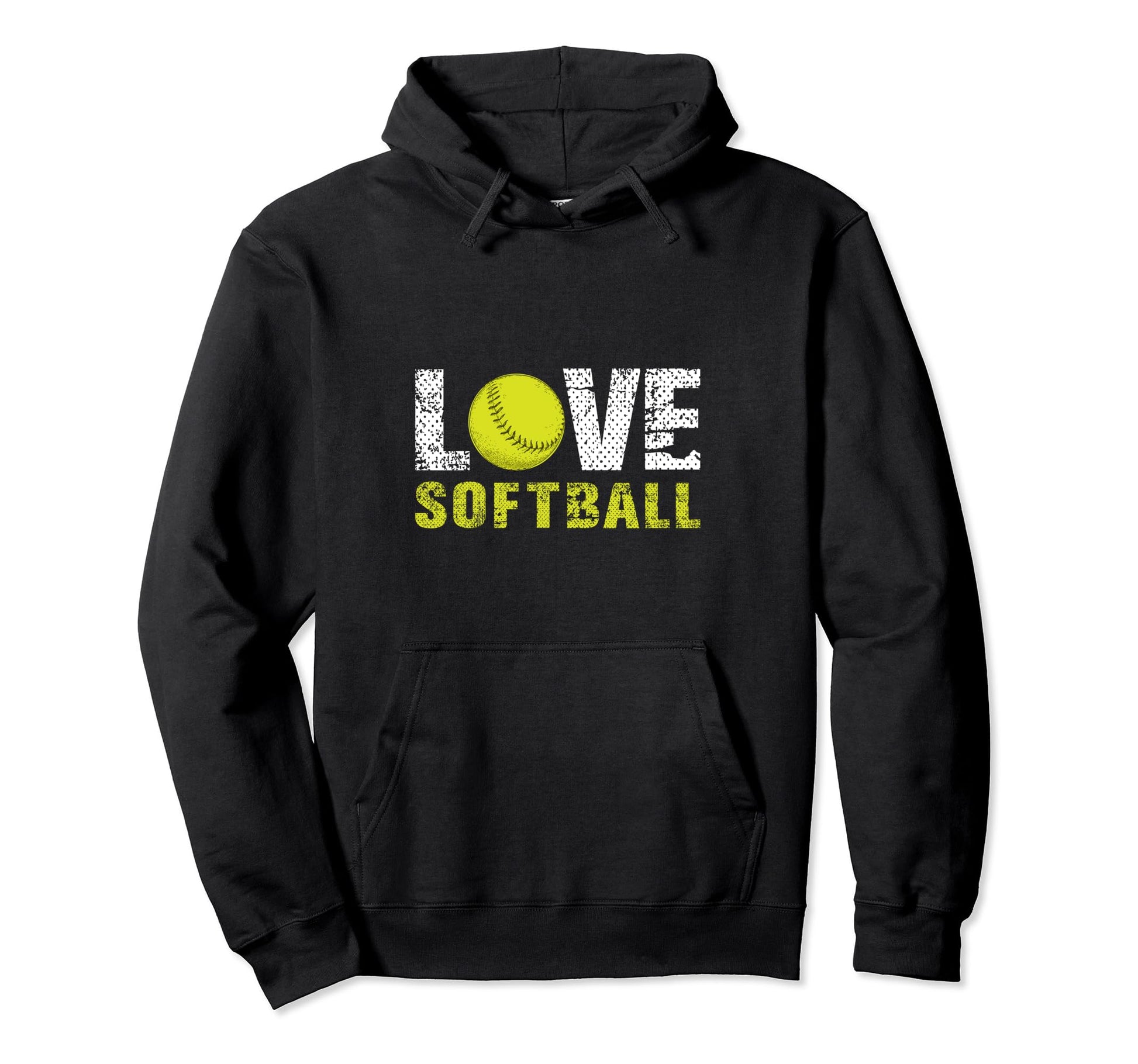 Love Softball Catcher Pitcher Athlete Hoodie - Minimalist Print for Adults - T-Shirt, Sweatshirt, Hoodie