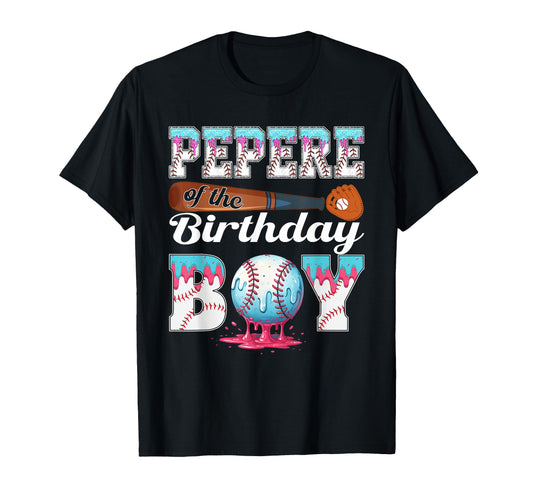 Baseball Ice Cream Drip Pepere Birthday T-Shirt - Novelty Apparel Men Women - T-Shirt, Sweatshirt, Hoodie