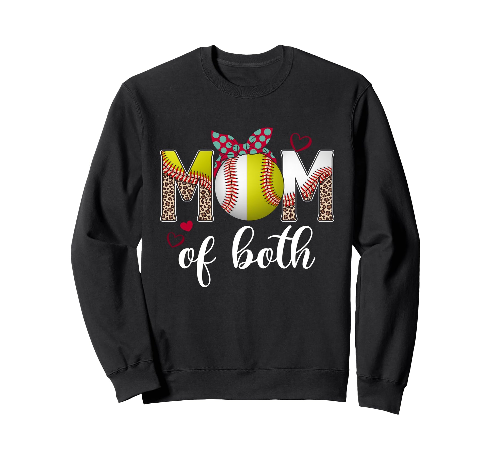 Mom Both Leopard Mothers Day Sweatshirt - Unique Graphic Men Women - T-Shirt, Sweatshirt, Hoodie