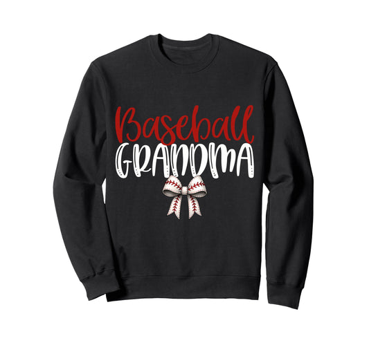 Baseball Grandma Coquette Bow Game Sweatshirt - Fun Novelty Design Unisex - T-Shirt, Sweatshirt, Hoodie