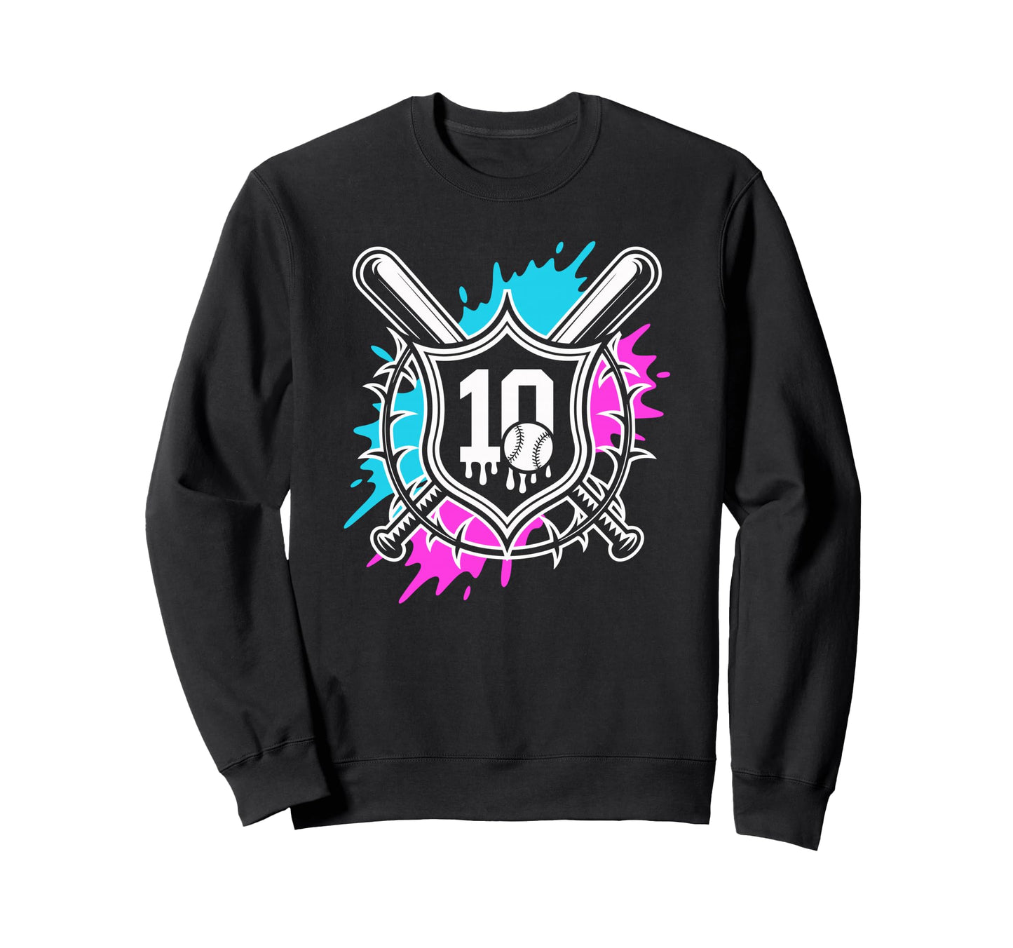 10Th Birthday Baseball Fun Who Sweatshirt - Casual Everyday Wear Men Women - T-Shirt, Sweatshirt, Hoodie