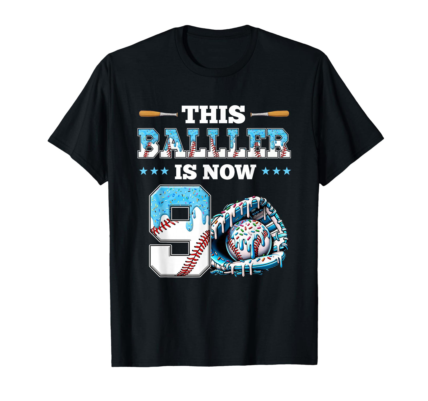 Baseball Drip 9Th Birthday Party Sport T-Shirt - Streetwear Style Unisex - T-Shirt, Sweatshirt, Hoodie