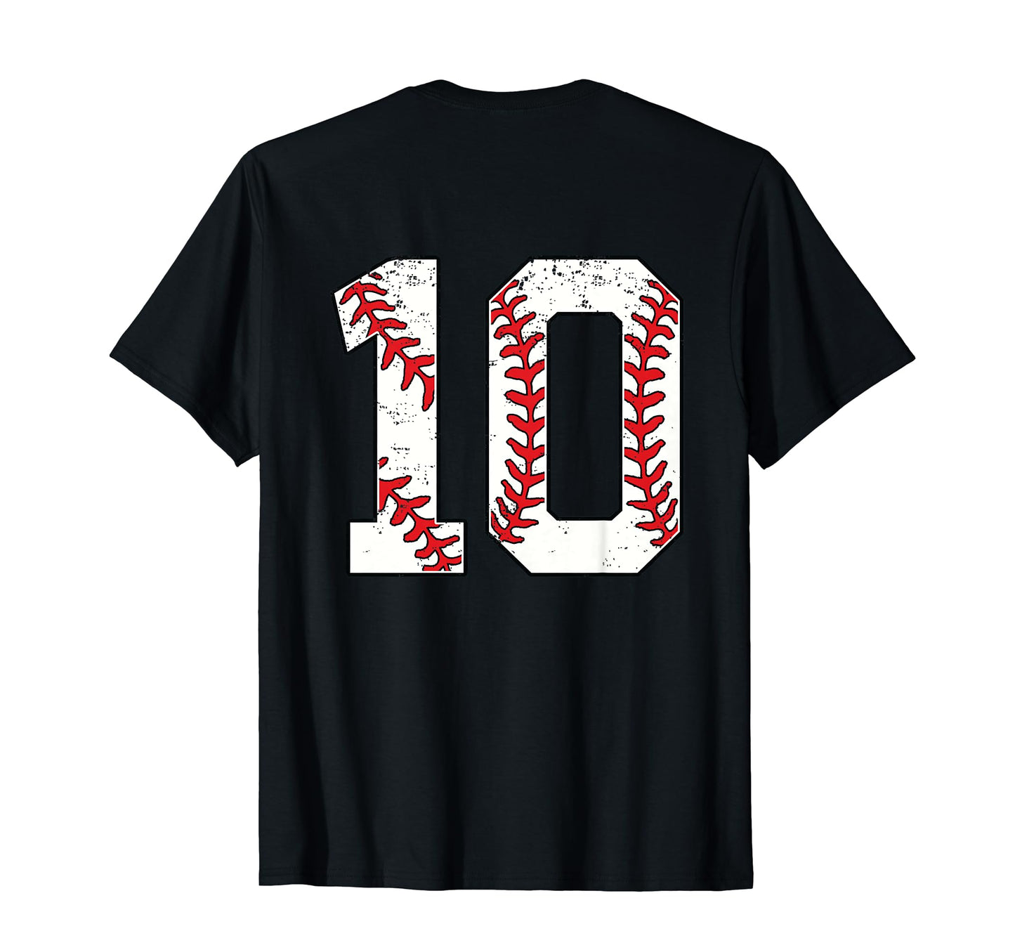 Number 10 Baseball Jersey Number 10 Back T-Shirt - Graphic Print for Adults - T-Shirt, Sweatshirt, Hoodie