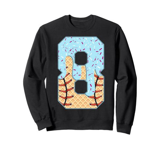 Baseball Drip 8 Year Old Ice Sweatshirt - Aesthetic Graphic for Adults - T-Shirt, Sweatshirt, Hoodie