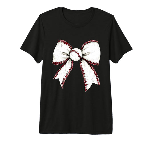 Baseball Coquette Bow Baseball Mom T-Shirt - Aesthetic Graphic for Adults - T-Shirt, Sweatshirt, Hoodie