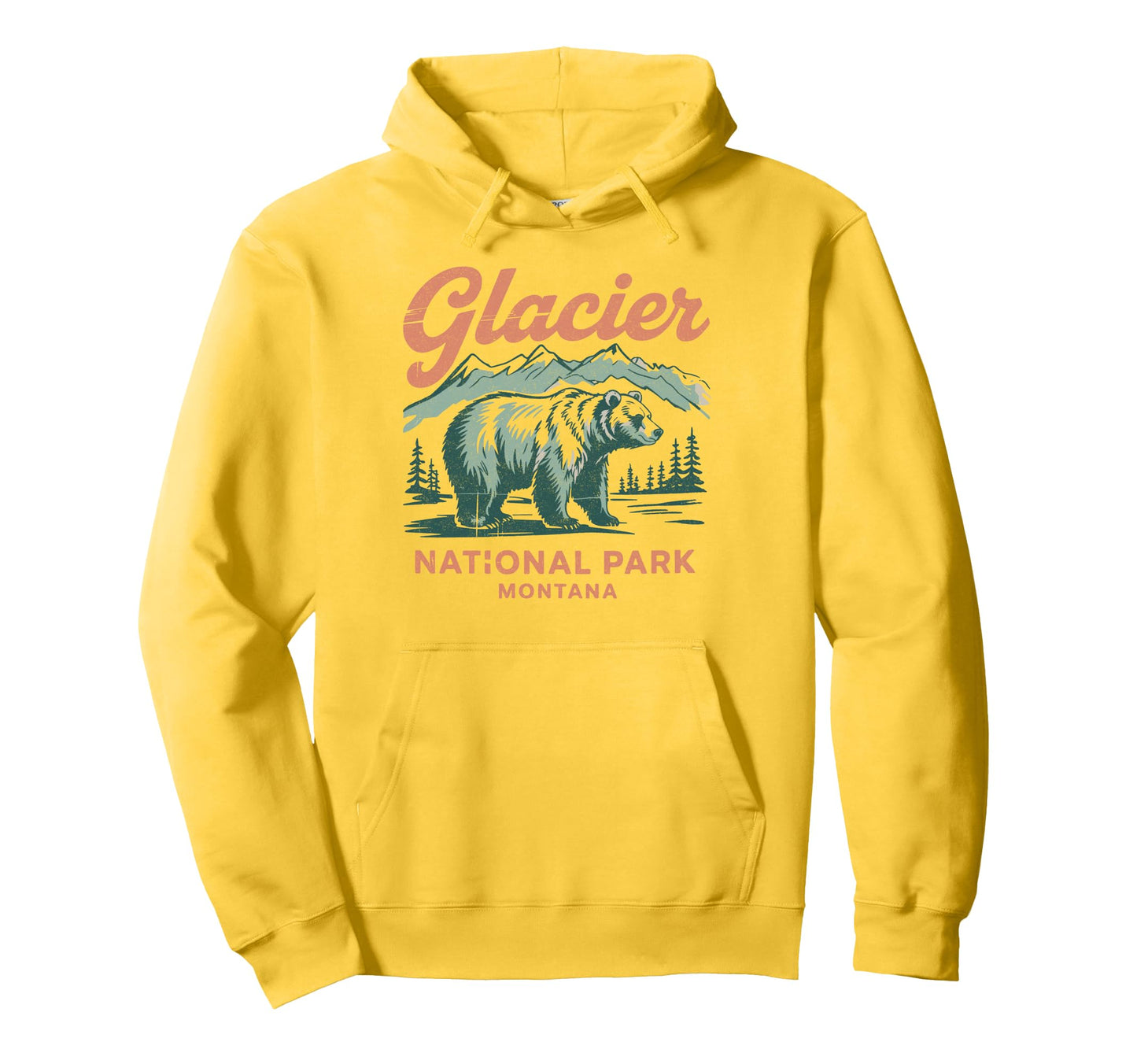 Glacier National Park Montana Usa T-Shirt - Minimalist Print Men Women - T-Shirt, Sweatshirt, Hoodie