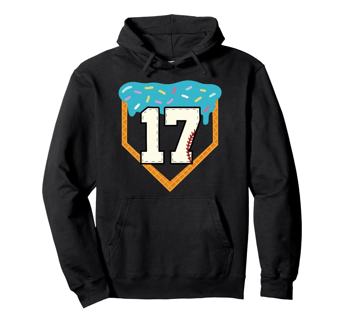 Baseball Drip 17Th Birthday 17 Year Old Hoodie - Graphic Print Men Women - T-Shirt, Sweatshirt, Hoodie
