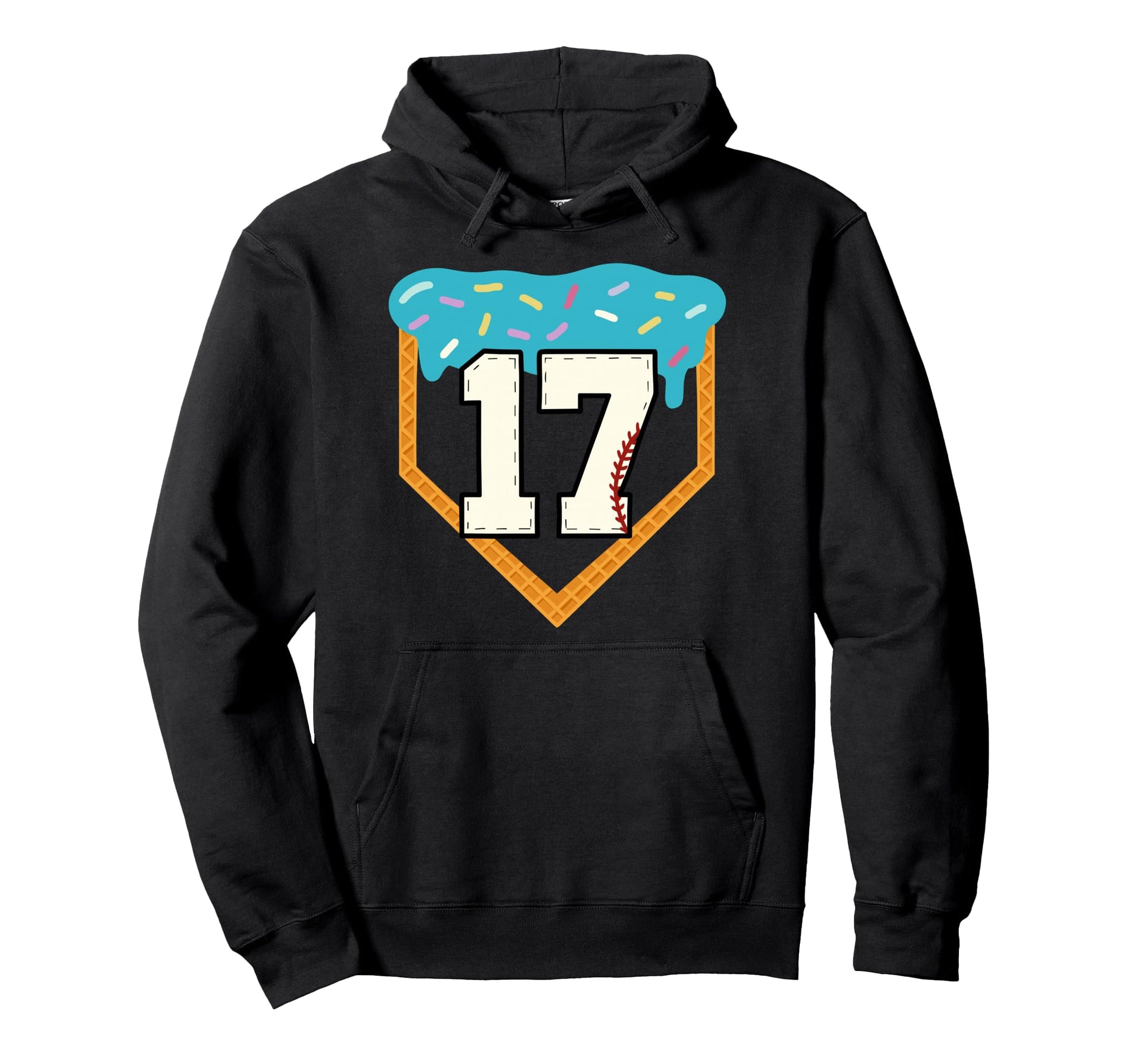 Baseball Drip 17Th Birthday 17 Year Old Hoodie - Graphic Print Men Women - T-Shirt, Sweatshirt, Hoodie