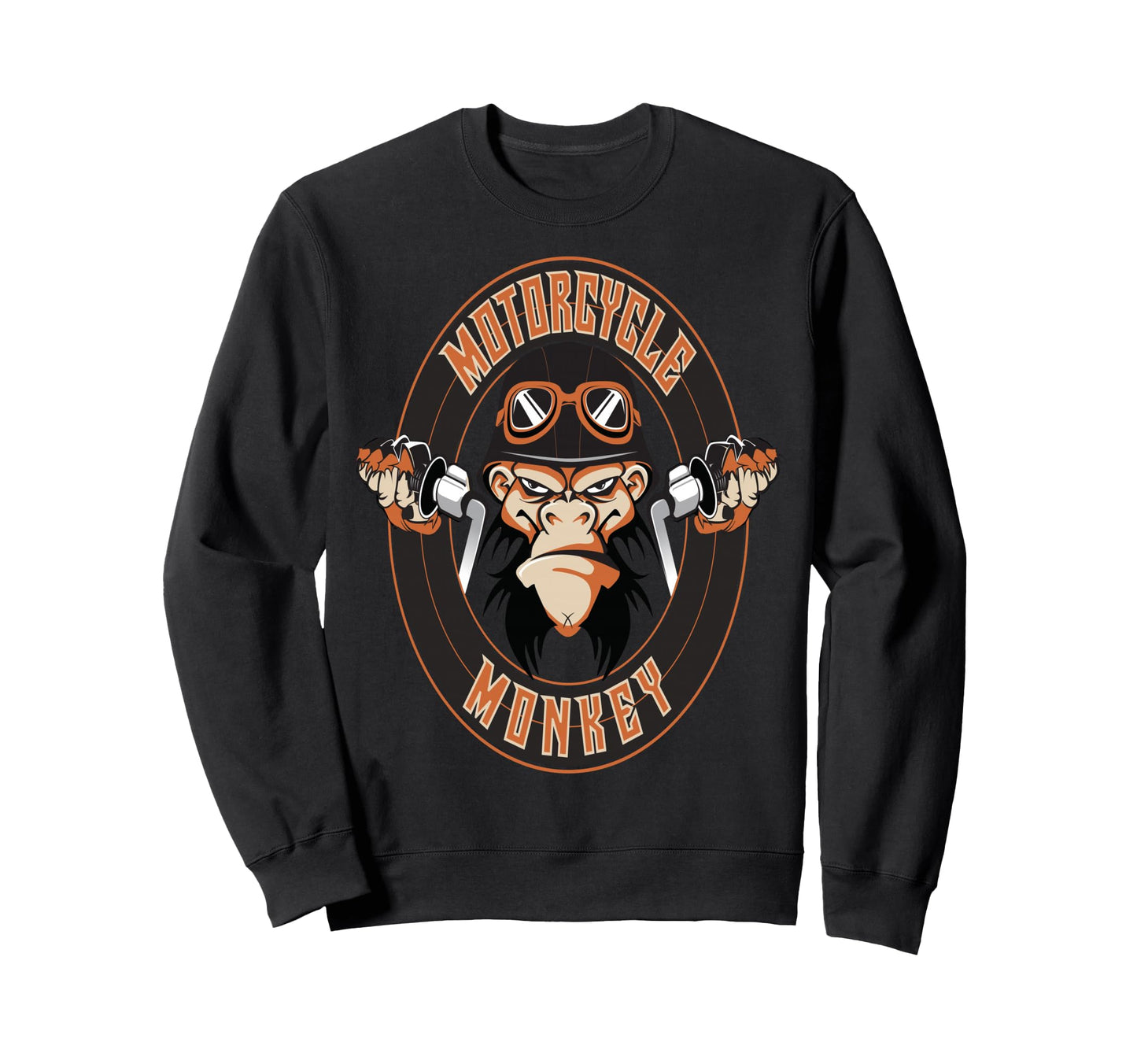 Motorcycle Monkey Sweatshirt - Graphic Print Men Women - T-Shirt, Sweatshirt, Hoodie