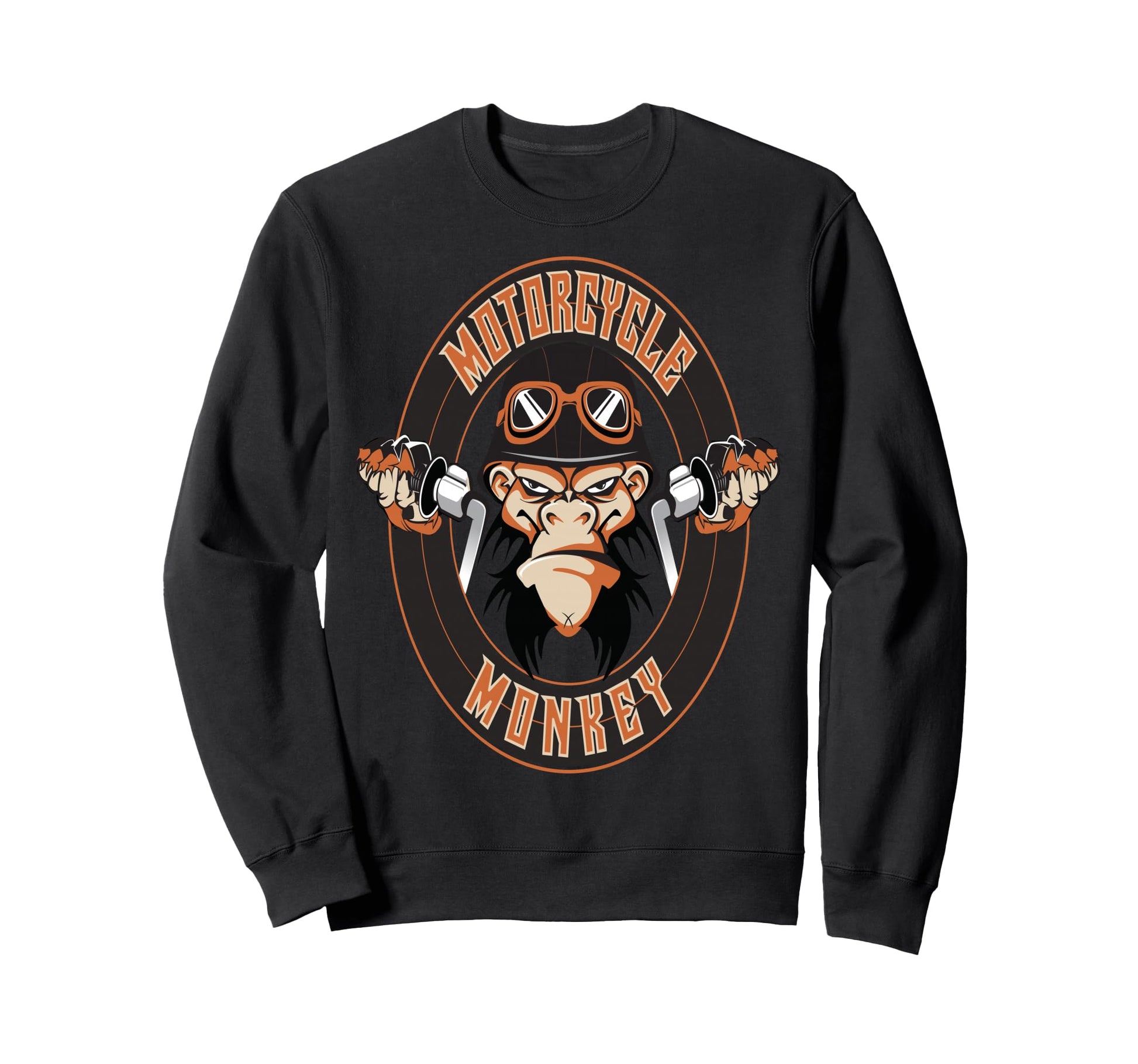 Motorcycle Monkey Sweatshirt - Graphic Print Men Women - T-Shirt, Sweatshirt, Hoodie