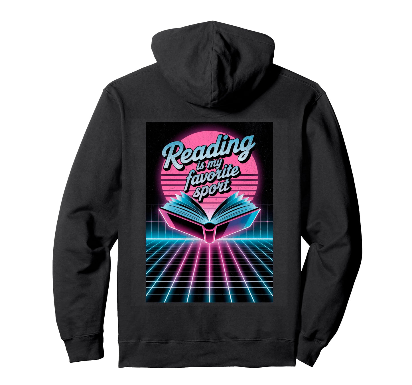 Reading Is My Favorite Sport Vaporwave Hoodie - Minimalist Print Men Women - T-Shirt, Sweatshirt, Hoodie