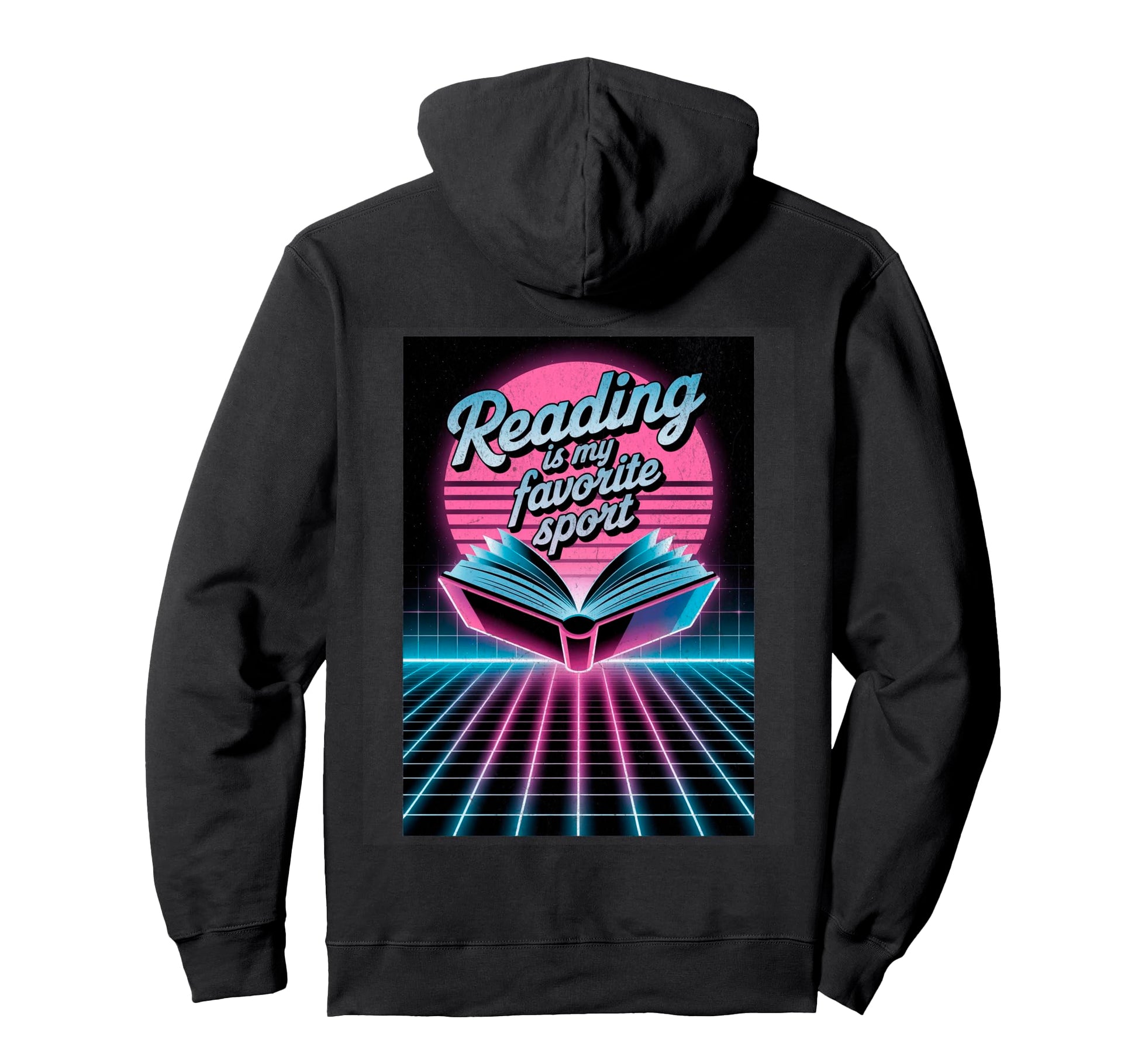 Reading Is My Favorite Sport Vaporwave Hoodie - Minimalist Print Men Women - T-Shirt, Sweatshirt, Hoodie