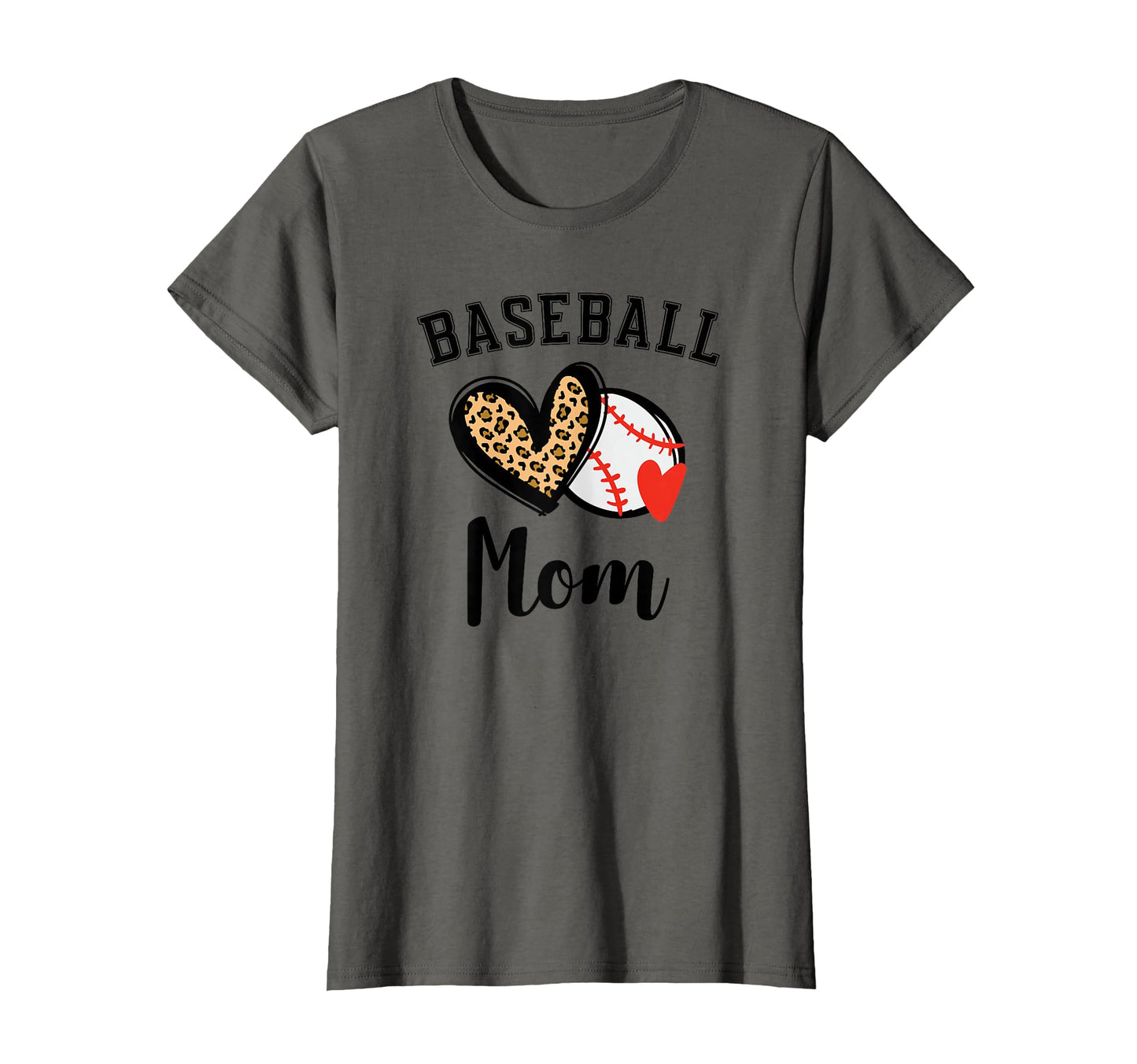 Baseball Mom Leopard Heart T-Shirt - Trendy Graphic Unisex - T-Shirt, Sweatshirt, Hoodie