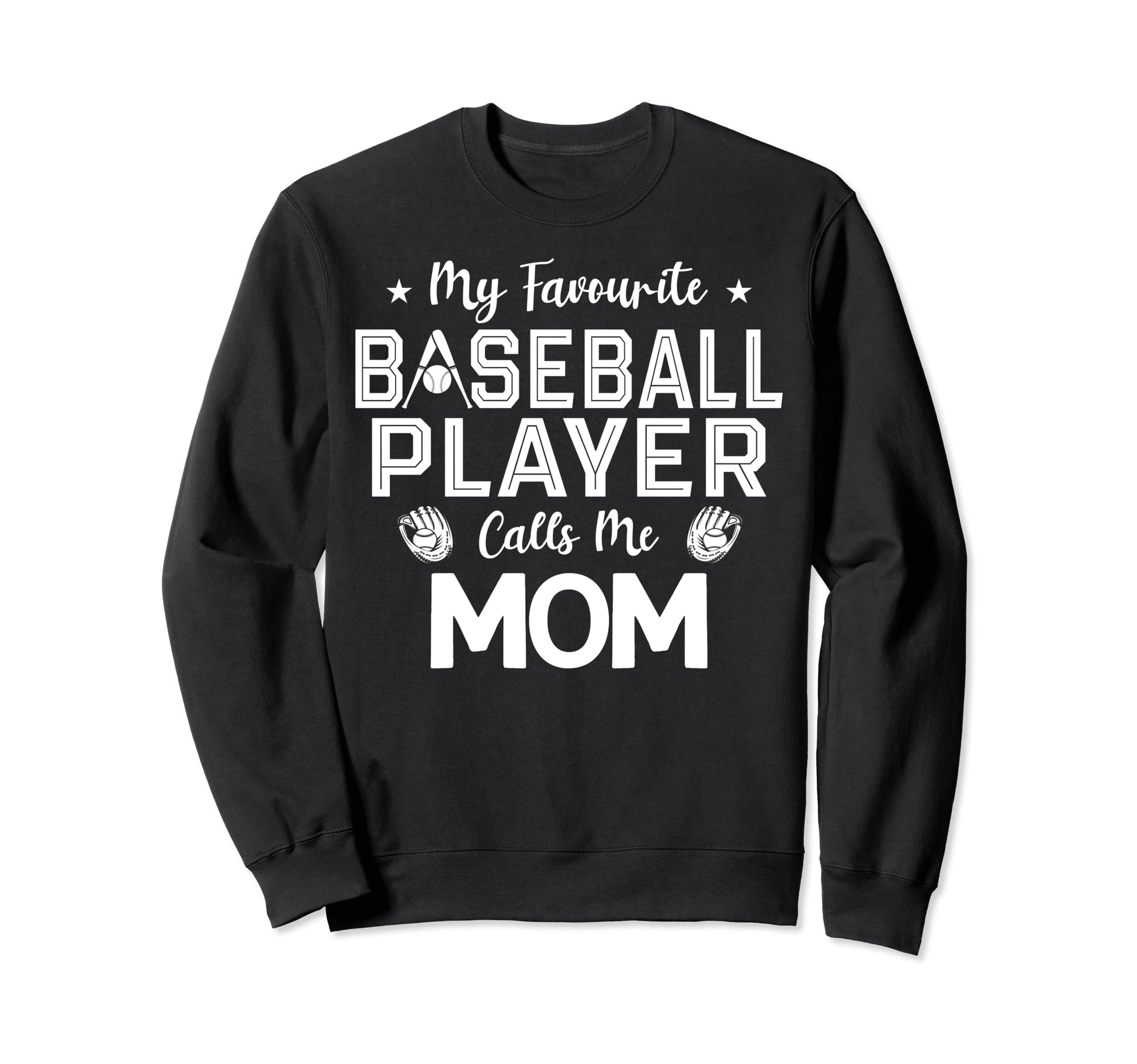Mom Baseball Player Mommy Sweatshirt - Casual Everyday Wear for Adults - T-Shirt, Sweatshirt, Hoodie