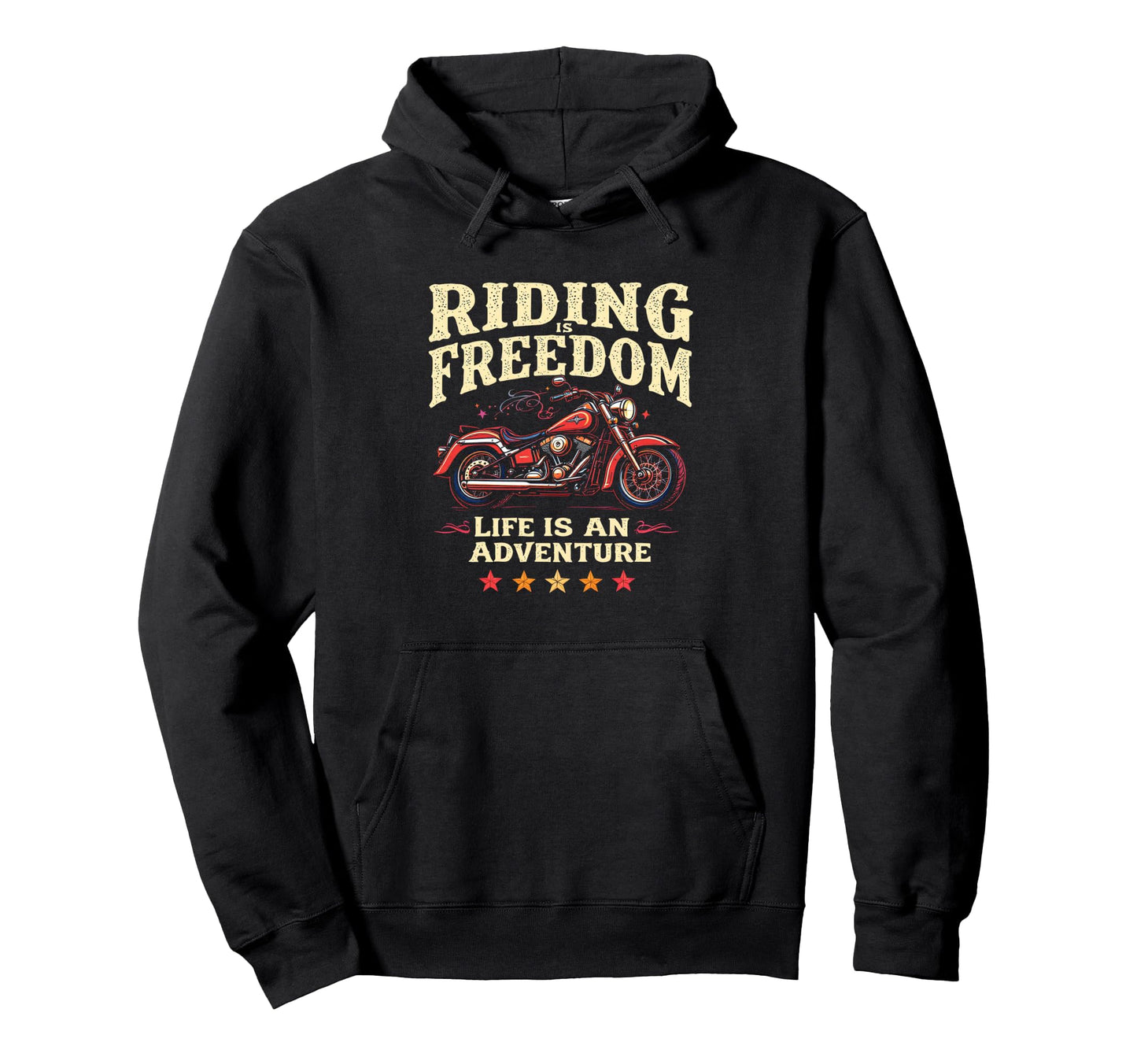 Riding Is Freedom Life Is Adventure Hoodie - Unique Graphic for Adults - T-Shirt, Sweatshirt, Hoodie