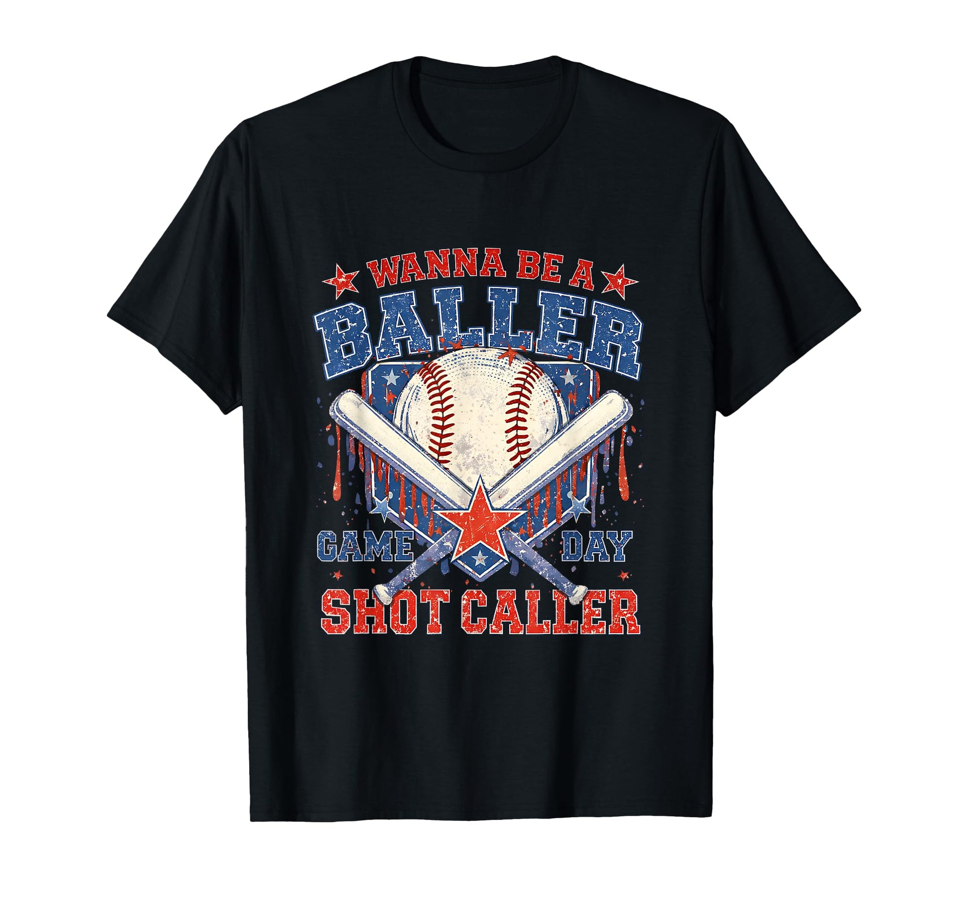 Wanna Be Baller Shot Caller Baseball T-Shirt - Trendy Graphic Men Women - T-Shirt, Sweatshirt, Hoodie