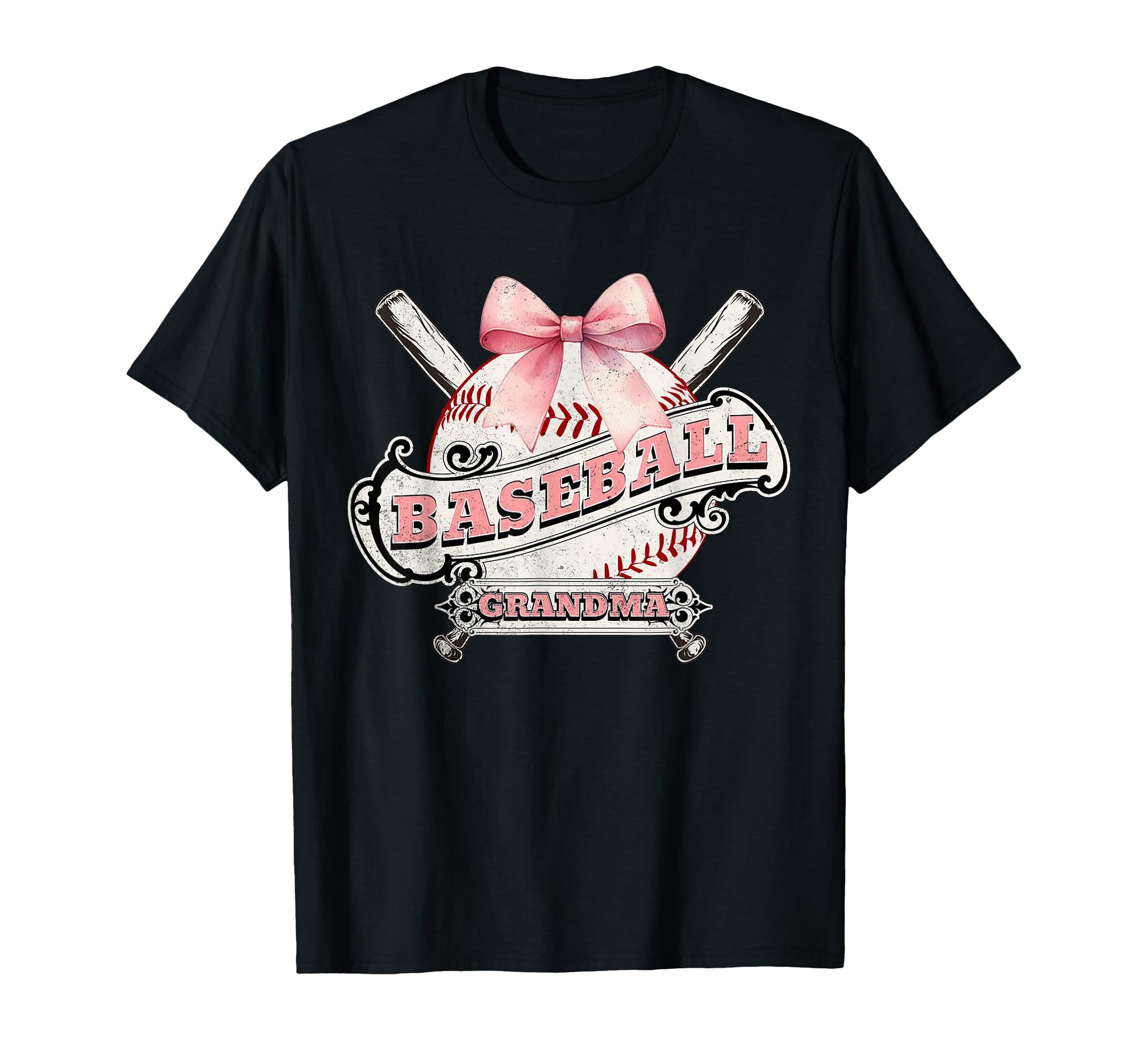 Baseball Grandma Coquette Bow Sport T-Shirt - Graphic Print for Adults - T-Shirt, Sweatshirt, Hoodie