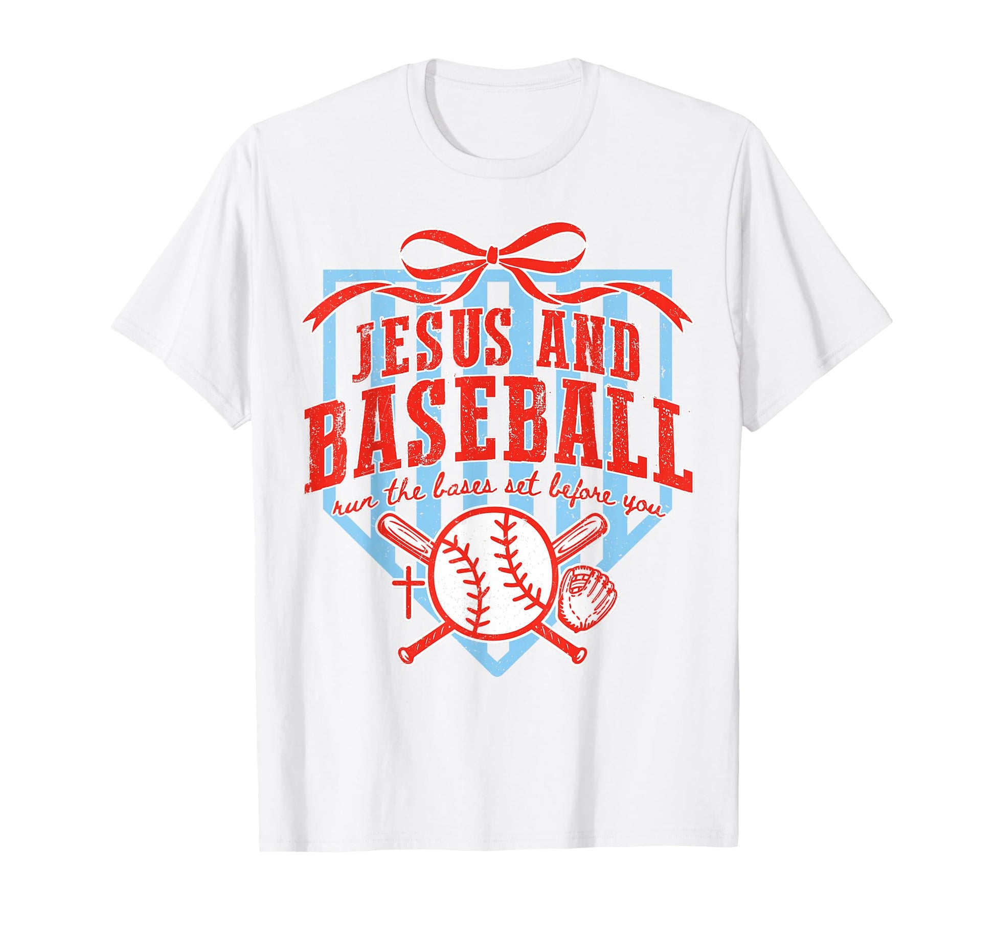 Jesus And Baseball Coquette Christian T-Shirt - Custom Art Print Unisex - T-Shirt, Sweatshirt, Hoodie