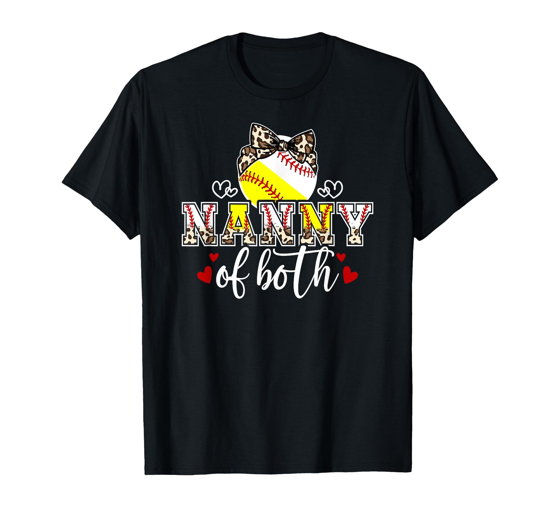 Nanny Both Leopard Softball Baseball T-Shirt - Novelty Apparel Men Women - T-Shirt, Sweatshirt, Hoodie