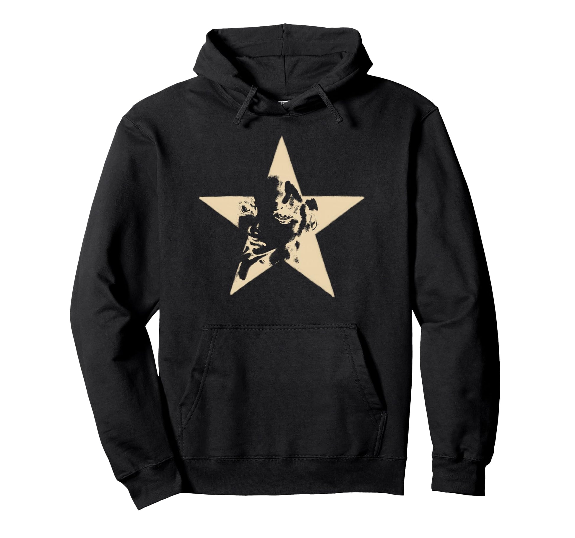 Pretty Shy As Star Stencil Graffiti Hoodie - Minimalist Print for Adults - T-Shirt, Sweatshirt, Hoodie