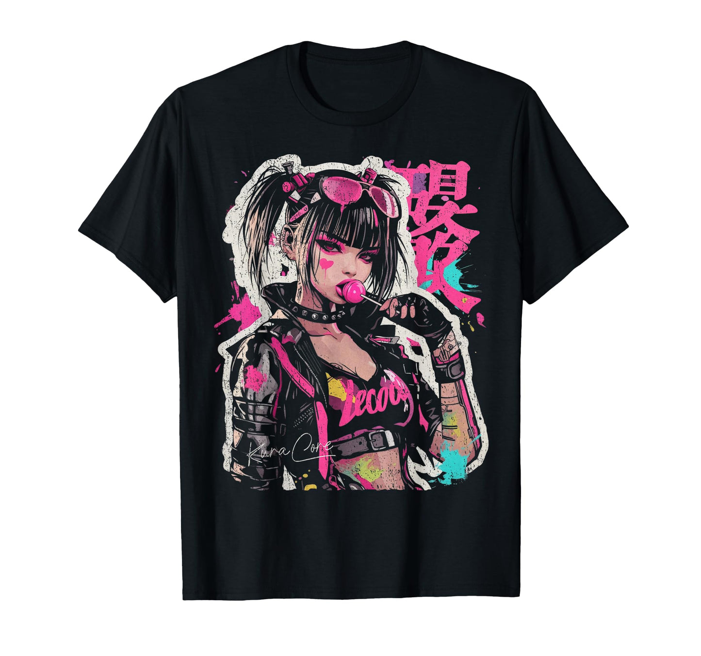 Japanese Streetwear Cyberpunk Y2K T-Shirt - Fun Novelty Design for Adults - T-Shirt, Sweatshirt, Hoodie