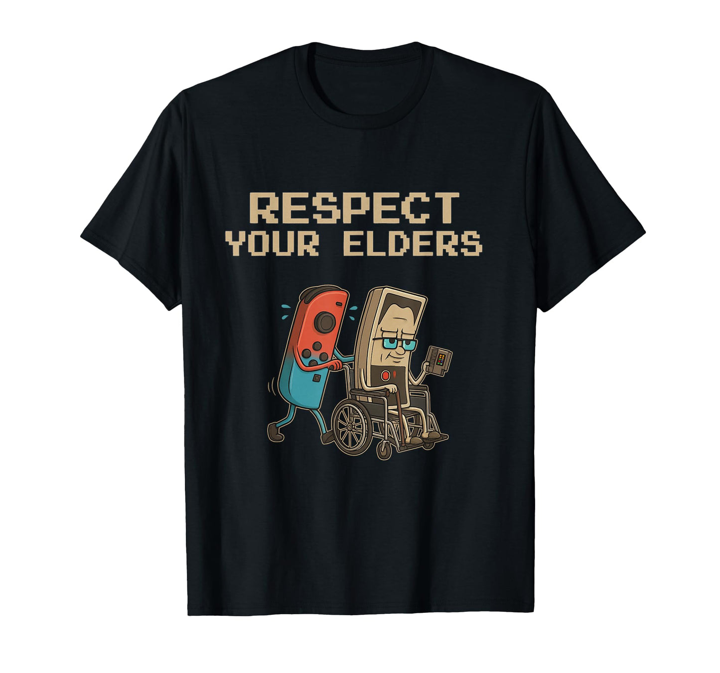 Respect Your Elders Gaming Control T-Shirt - Unique Graphic for Adults - T-Shirt, Sweatshirt, Hoodie